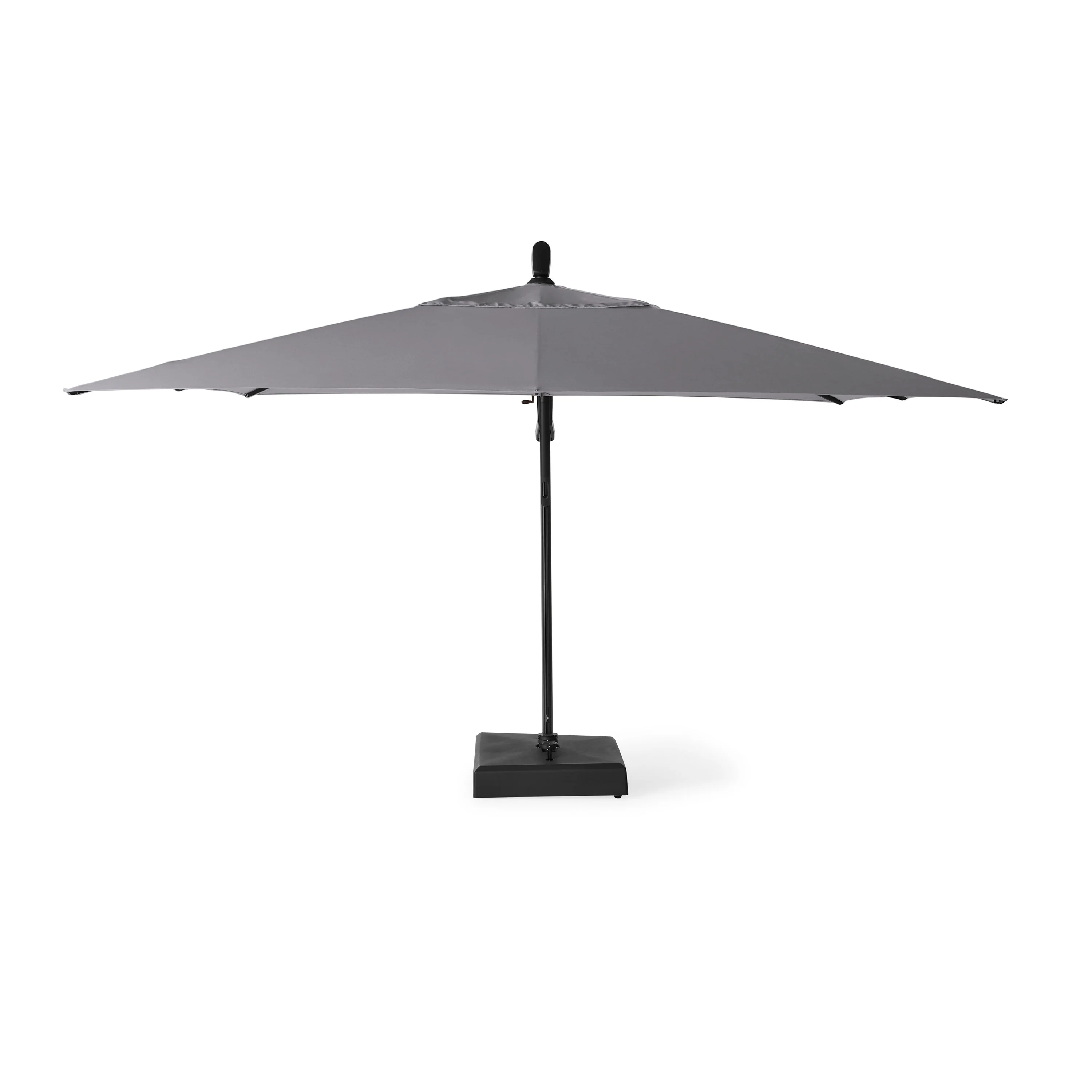 AKZ PLUS 11.5' Square Cantilever Umbrella - Black Frame & Charcoal Canopy - Image 2