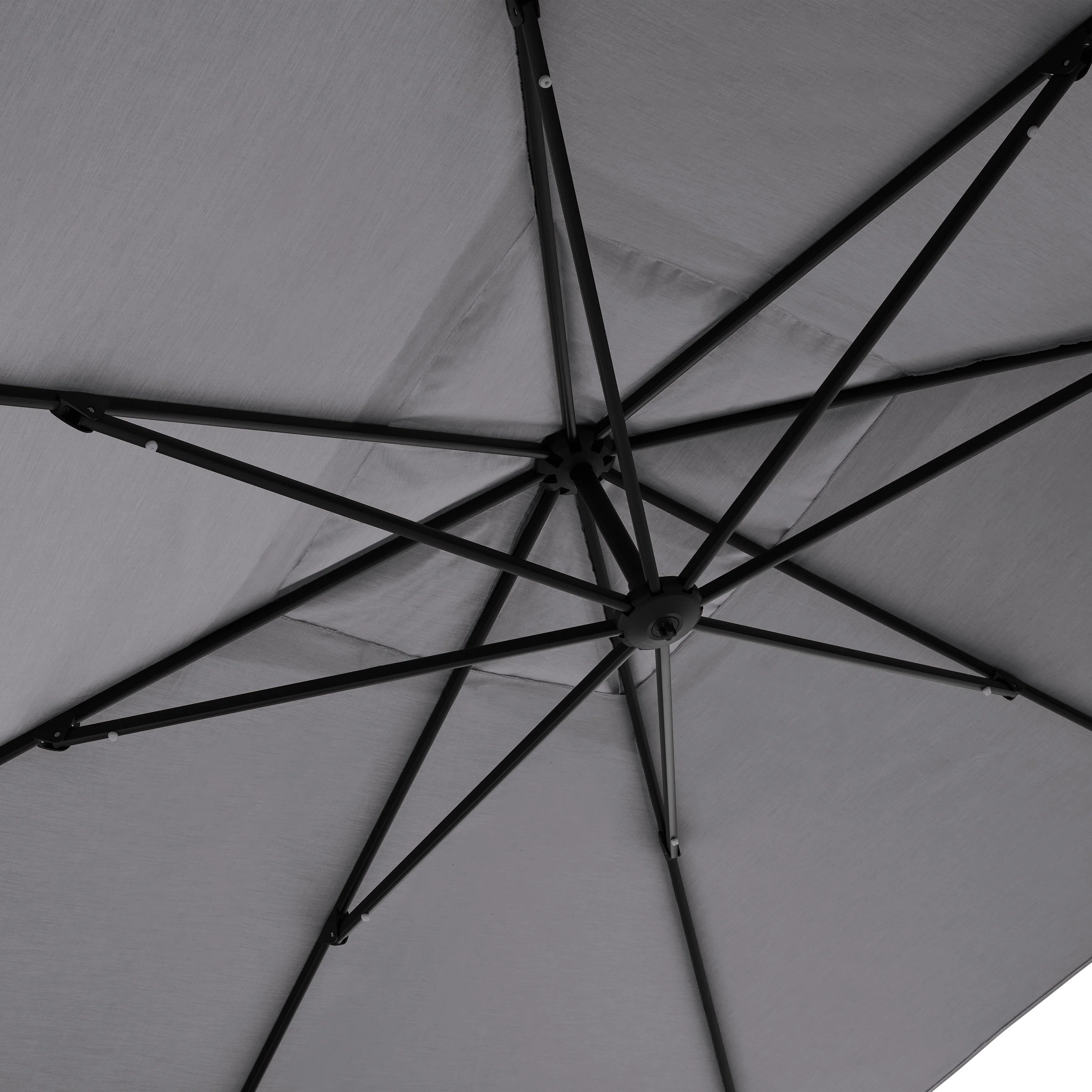 AKZ PLUS 11.5' Square Cantilever Umbrella - Black Frame & Charcoal Canopy - Image 5