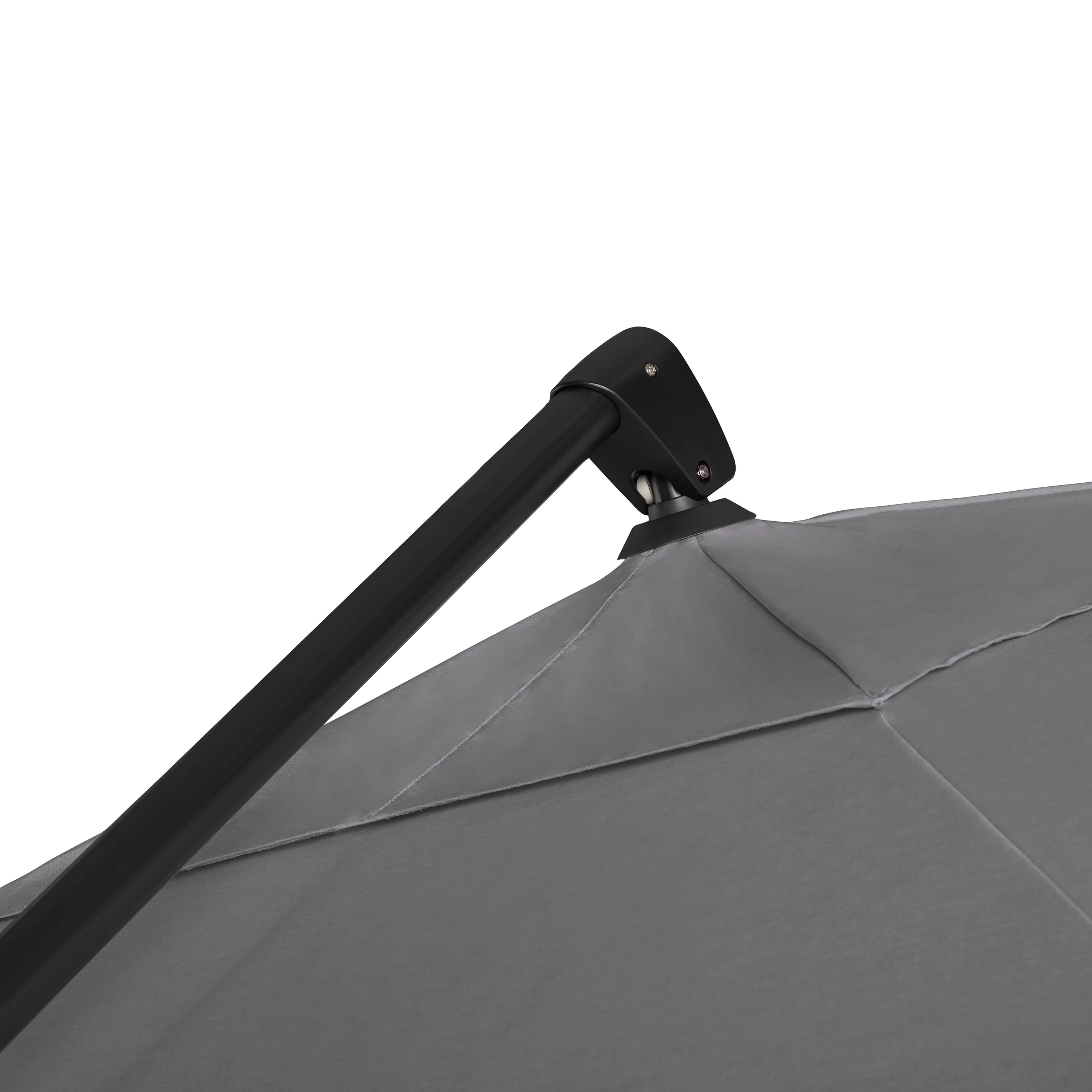 AKZ PLUS 11.5' Square Cantilever Umbrella - Black Frame & Charcoal Canopy - Image 7