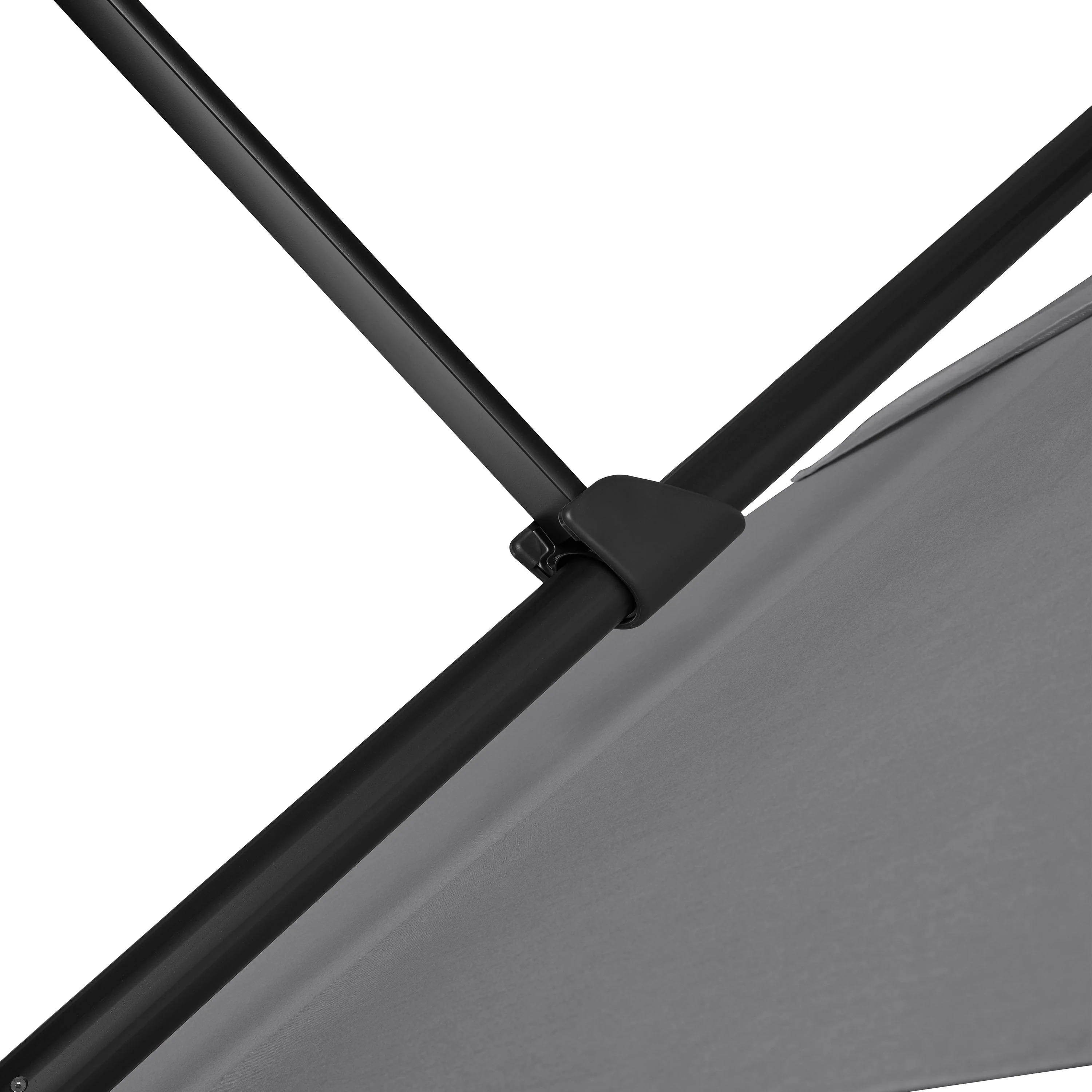 AKZ PLUS 11.5' Square Cantilever Umbrella - Black Frame & Charcoal Canopy - Image 8