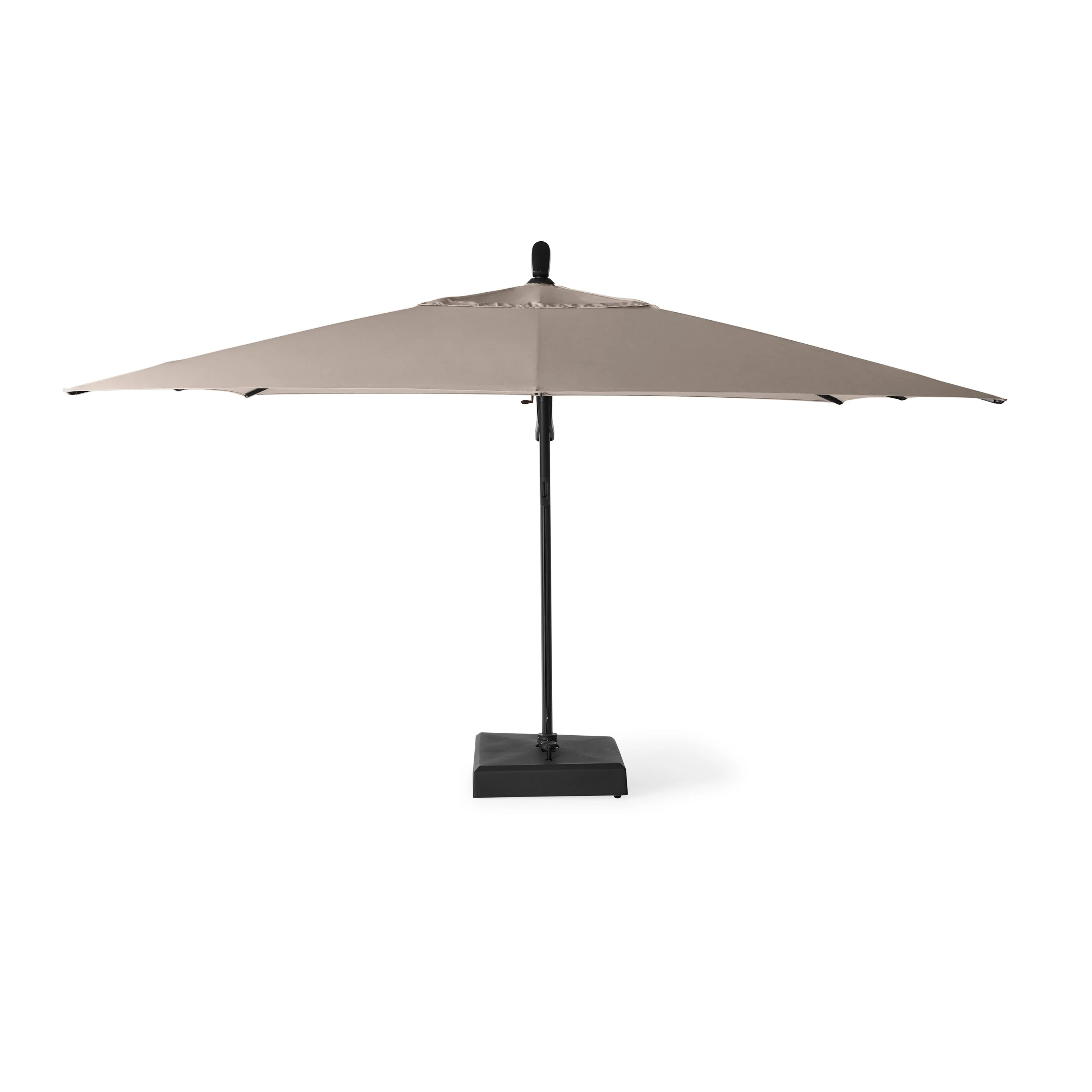 AKZ PLUS 11.5' Square Cantilever Umbrella - Black Frame & Taupe Canopy - Image 2