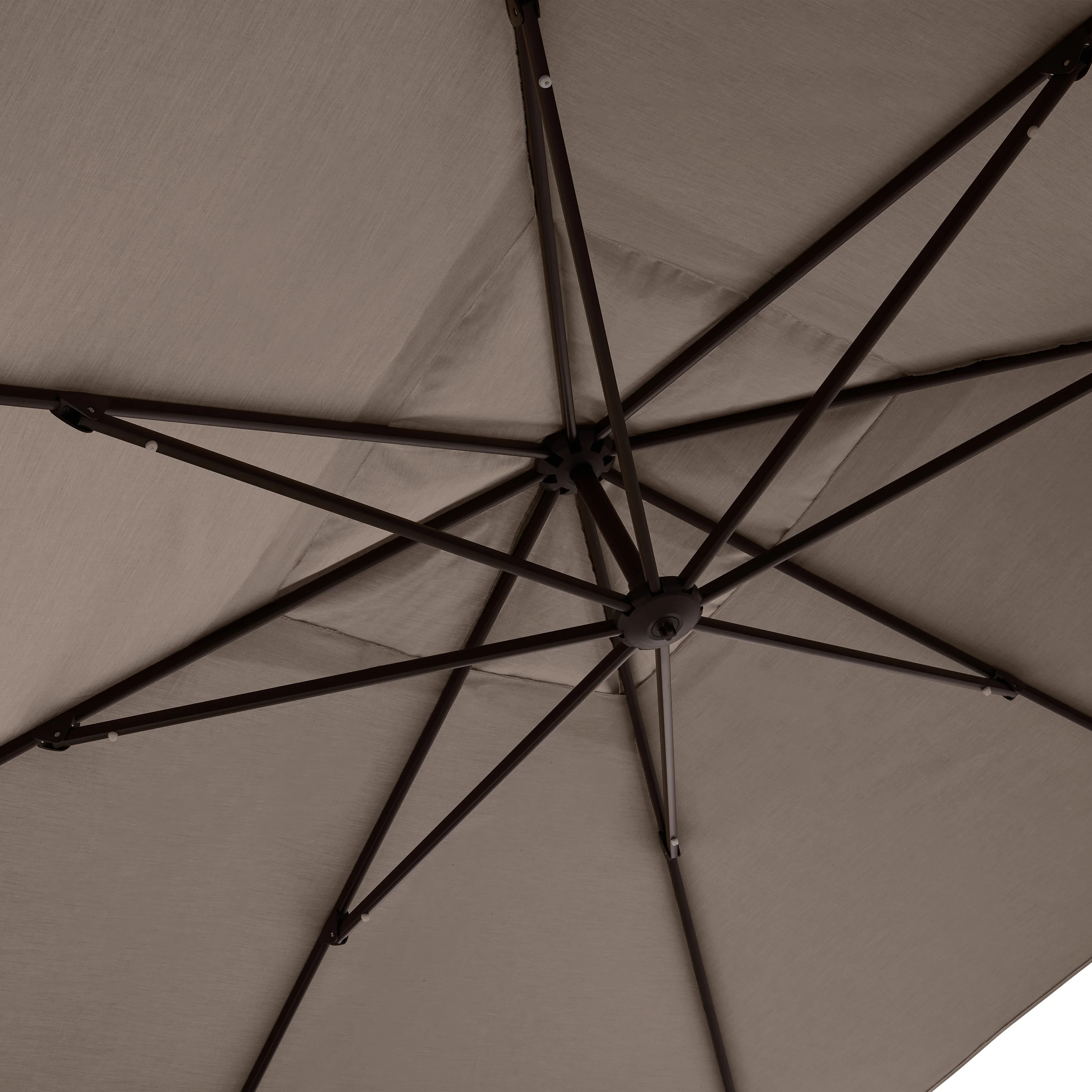 AKZ PLUS 11.5' Square Cantilever Umbrella - Bronze Frame & Taupe Canopy - Image 5