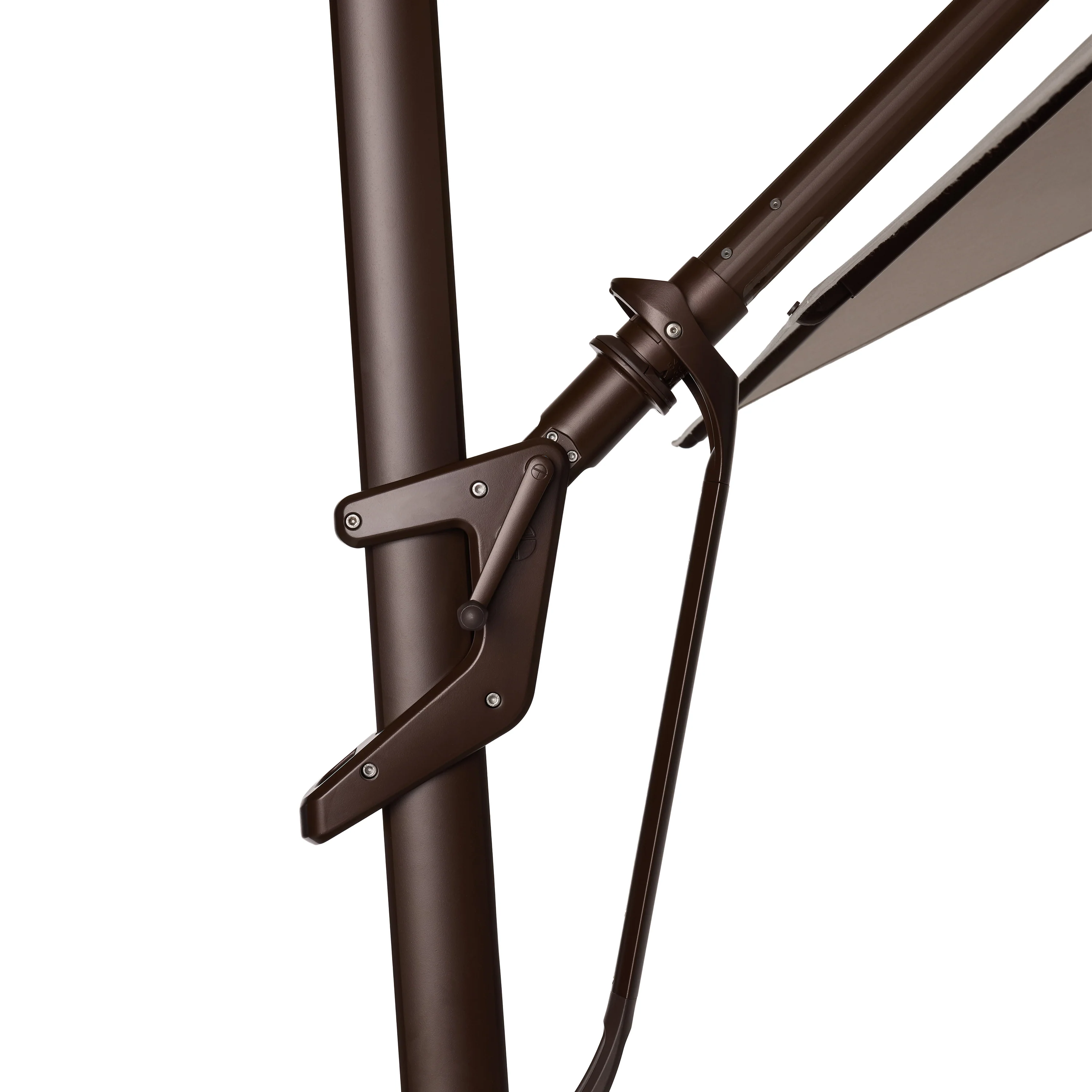 AKZ PLUS 11.5' Square Cantilever Umbrella - Bronze Frame & Taupe Canopy - Image 6