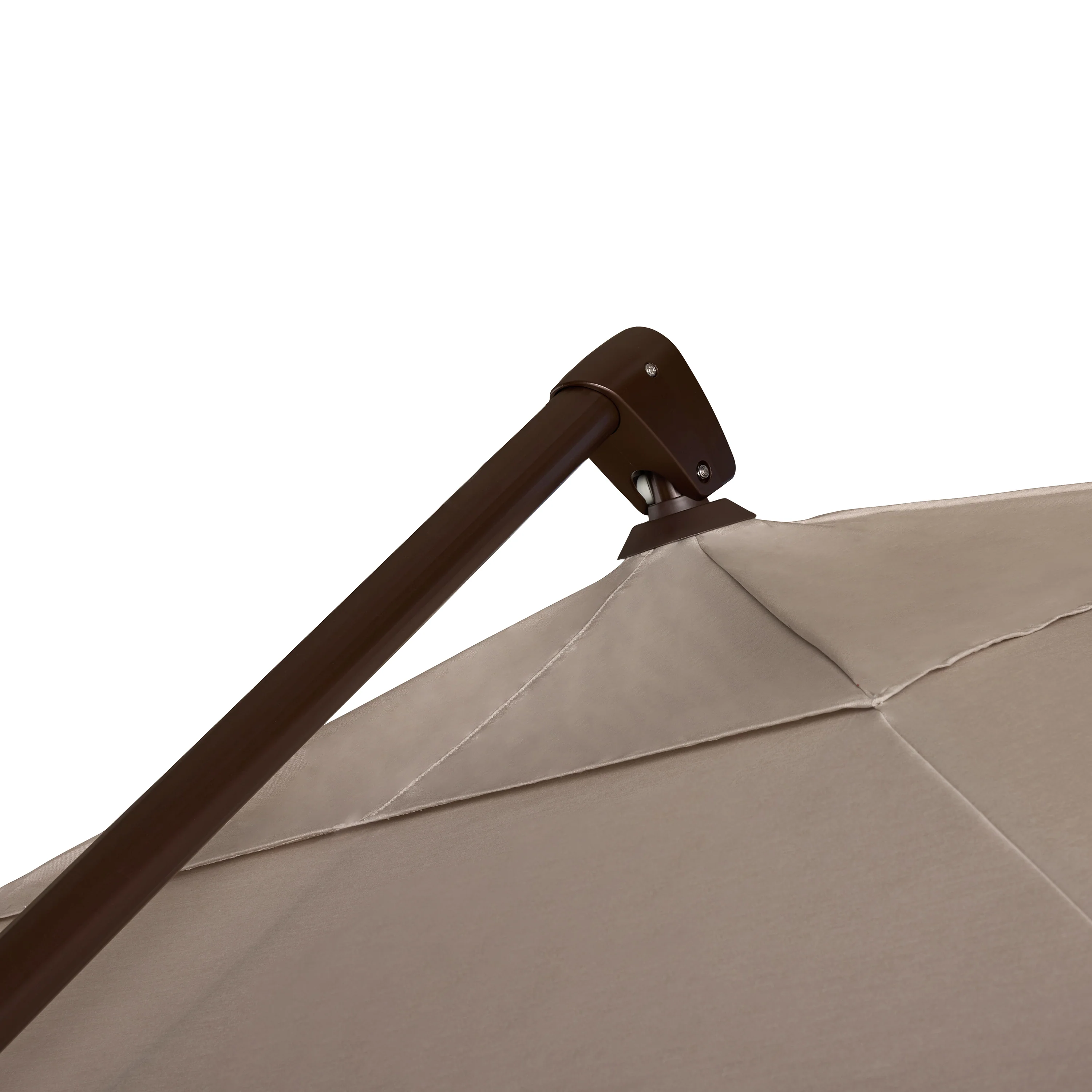 AKZ PLUS 11.5' Square Cantilever Umbrella - Bronze Frame & Taupe Canopy - Image 7