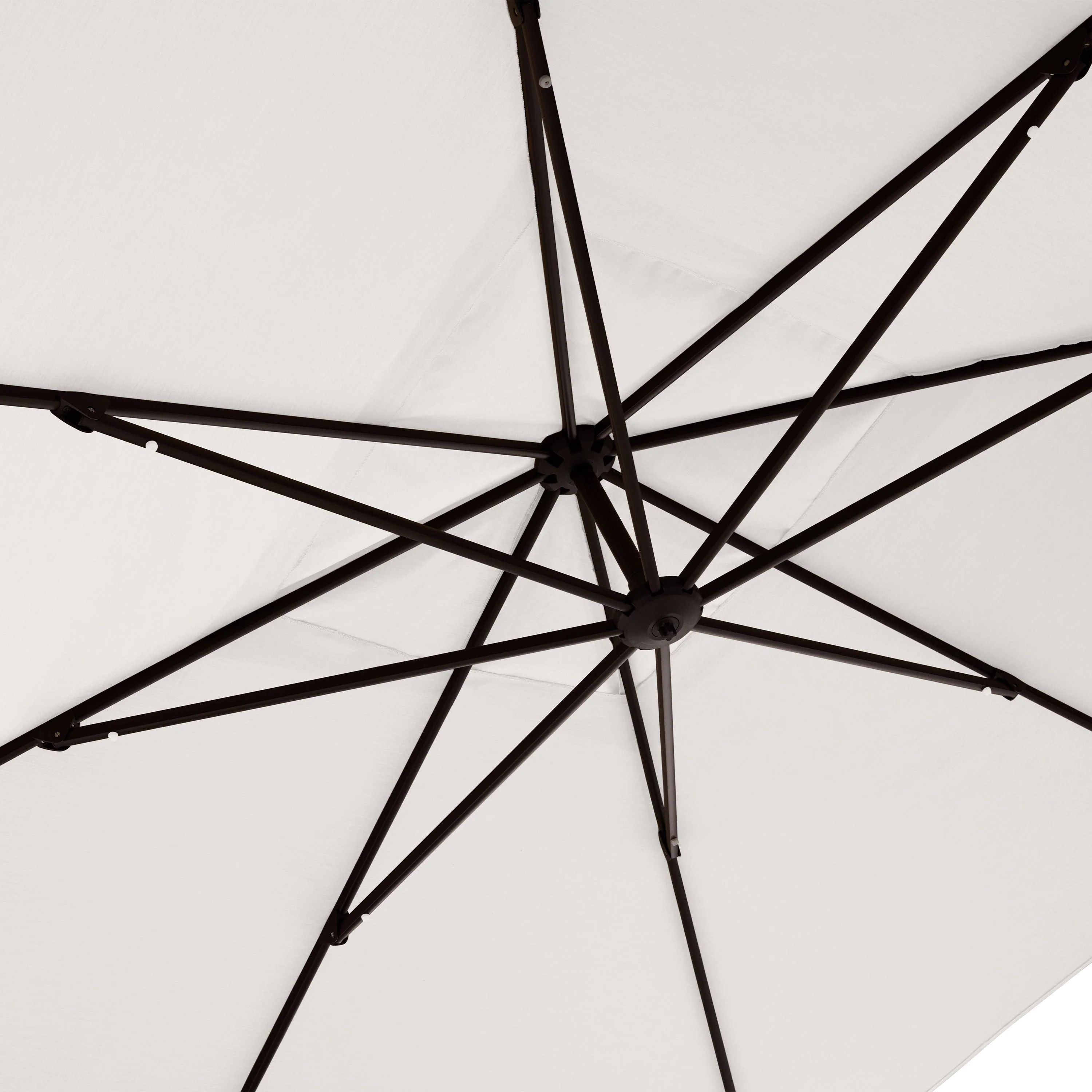 AKZ PLUS 11.5' Square Cantilever Umbrella - Bronze Frame & Natural Canopy - Image 5
