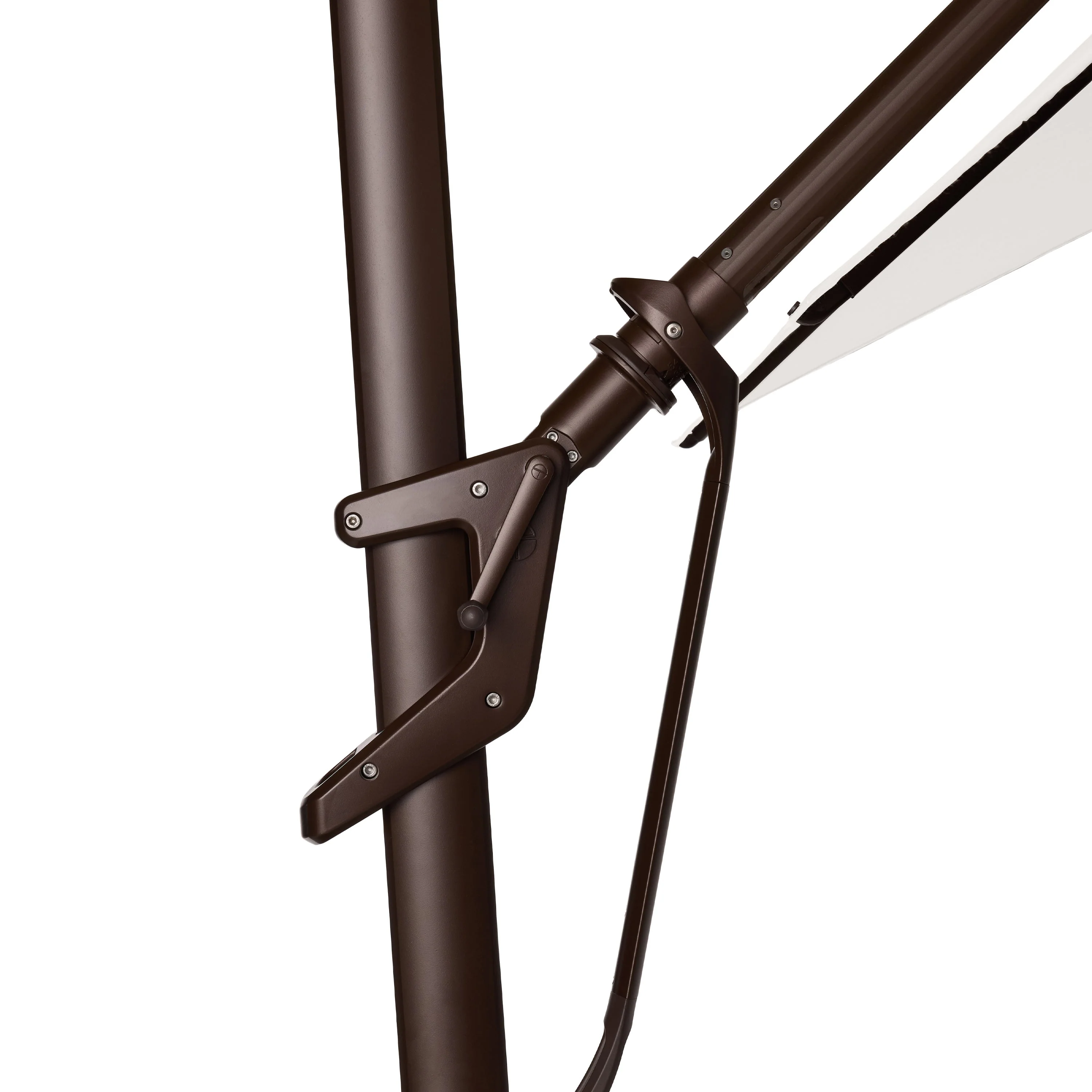 AKZ PLUS 11.5' Square Cantilever Umbrella - Bronze Frame & Natural Canopy - Image 7