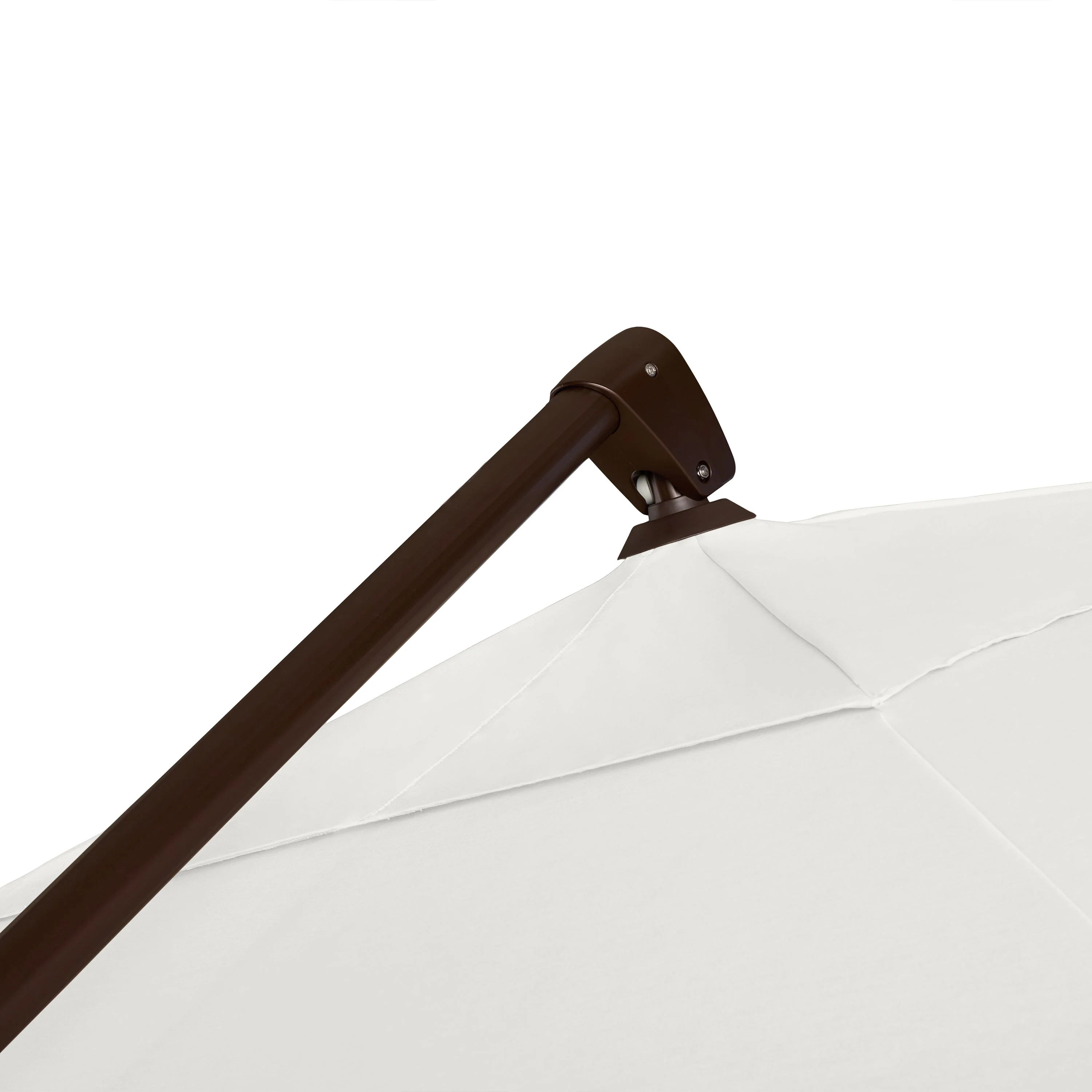 AKZ PLUS 11.5' Square Cantilever Umbrella - Bronze Frame & Natural Canopy - Image 8