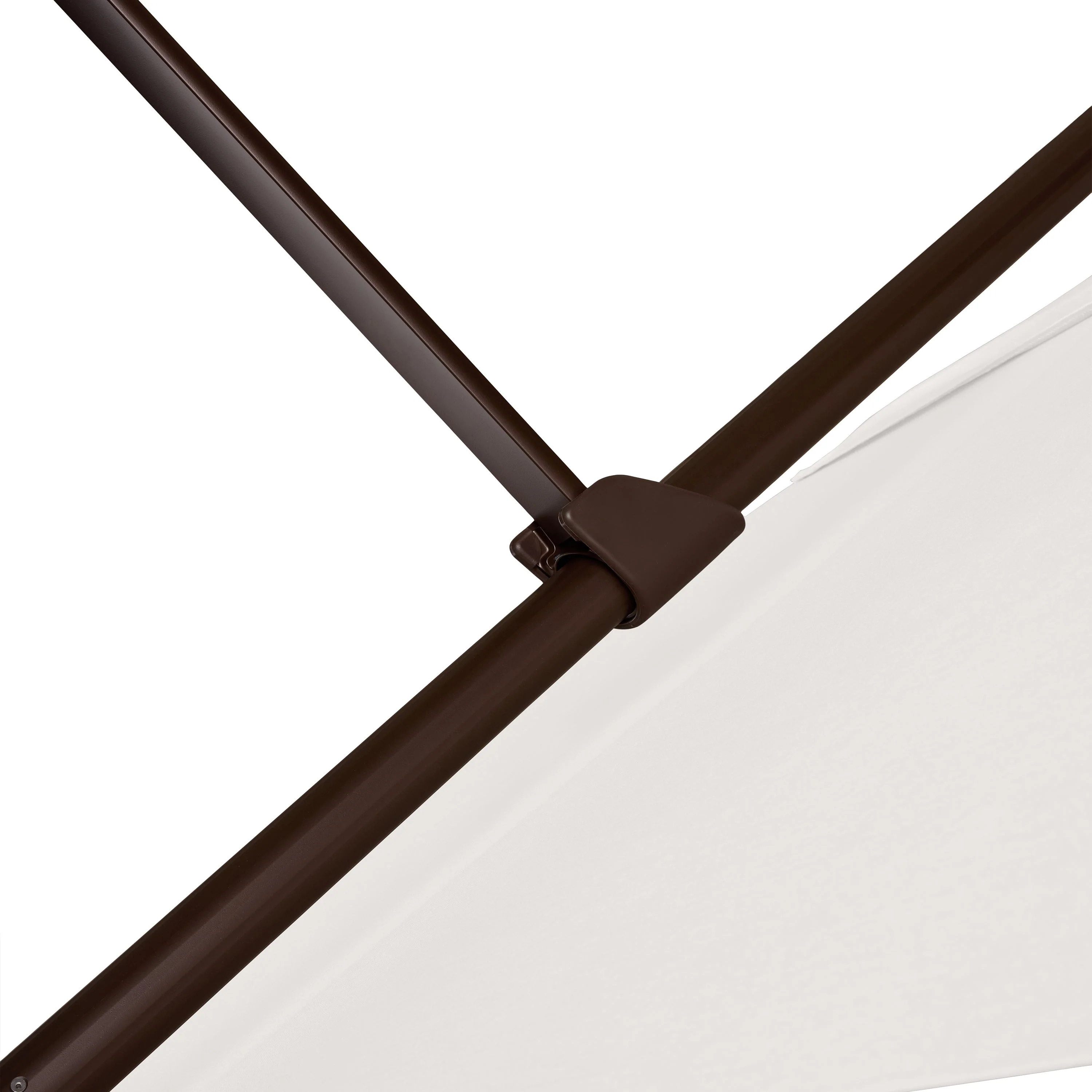 AKZ PLUS 11.5' Square Cantilever Umbrella - Bronze Frame & Natural Canopy - Image 9