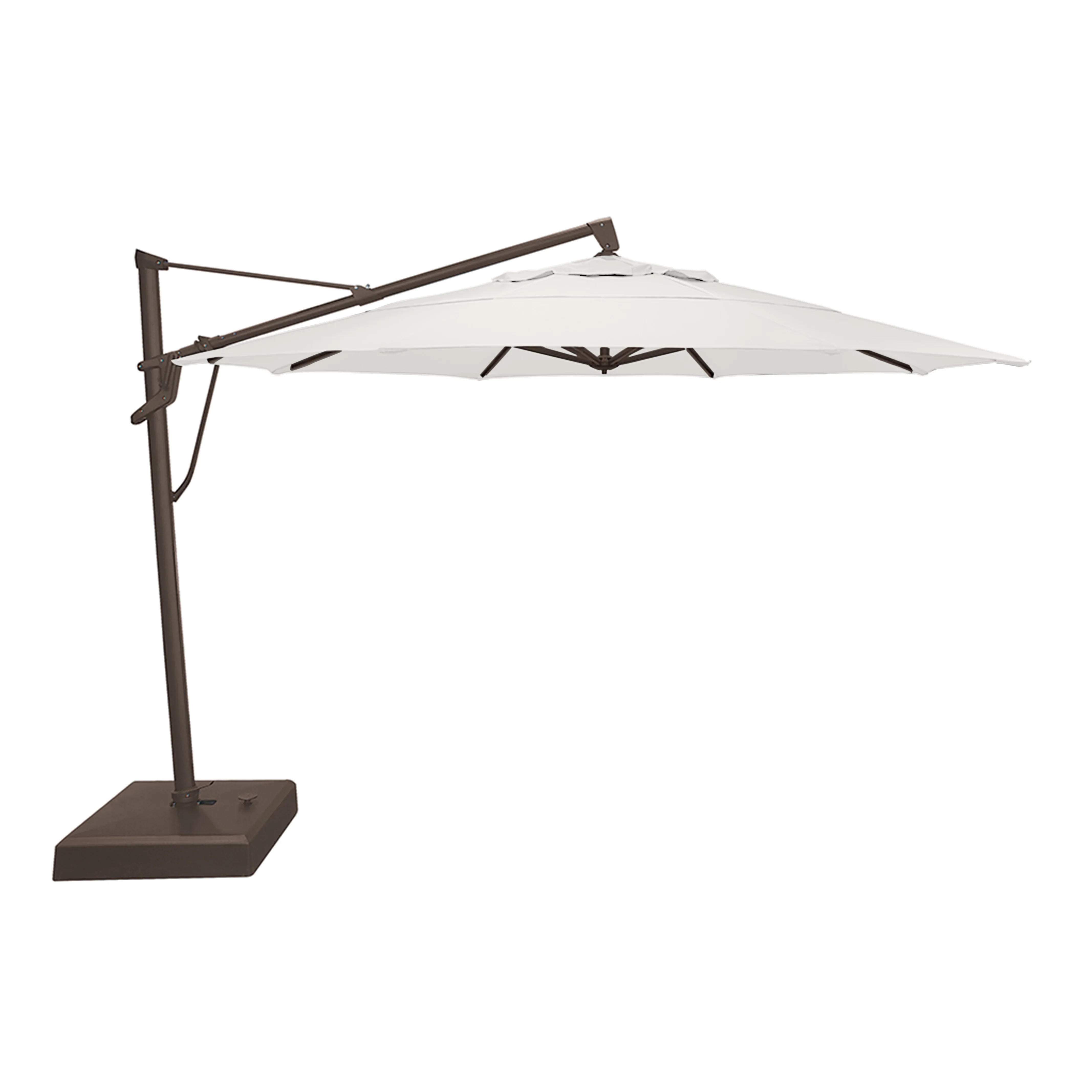AKZ PLUS 13' Cantilever Umbrella - Bronze Frame & Natural Canopy