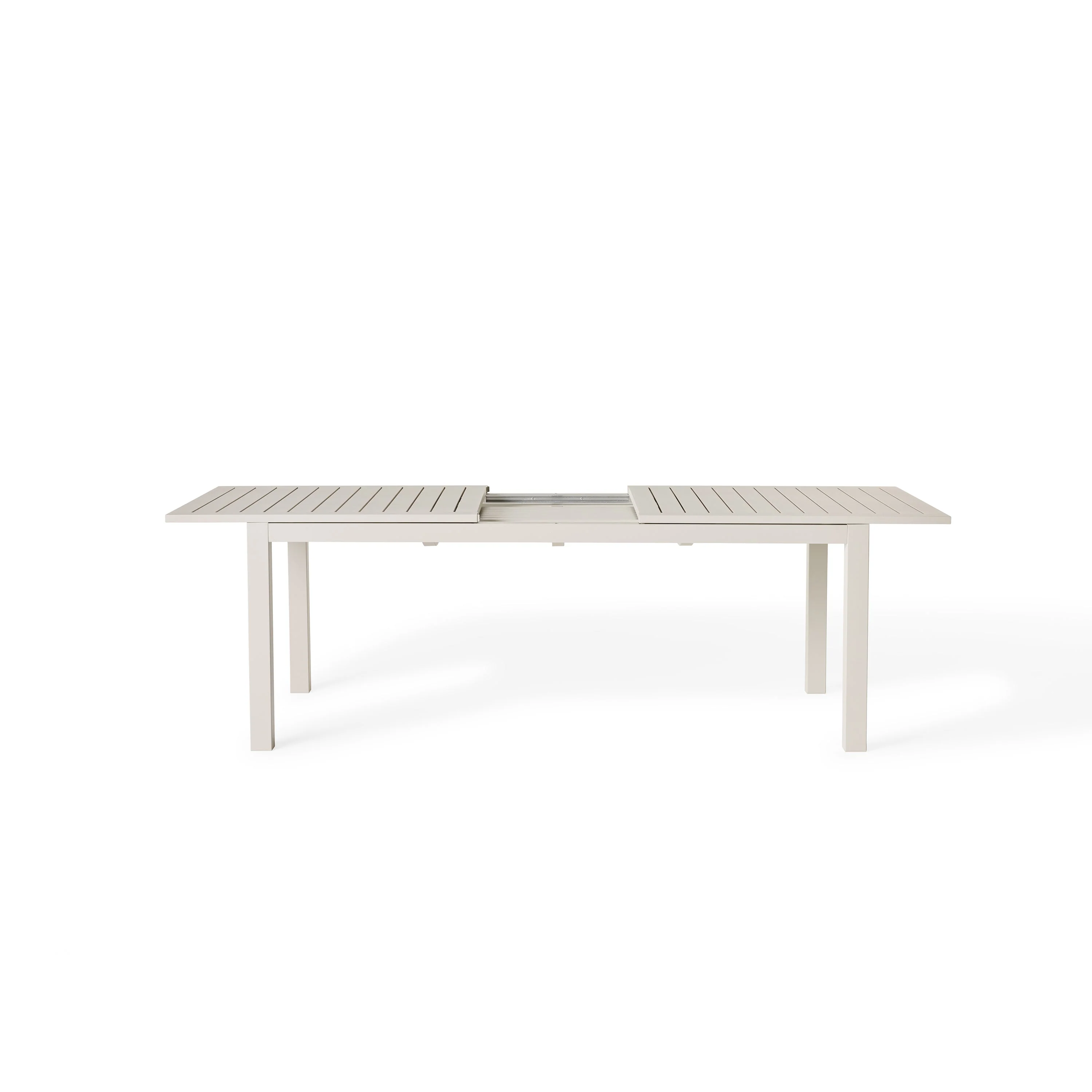 Belvedere 78"-120" Extension Dining Table in Dune Aluminum - Image 10