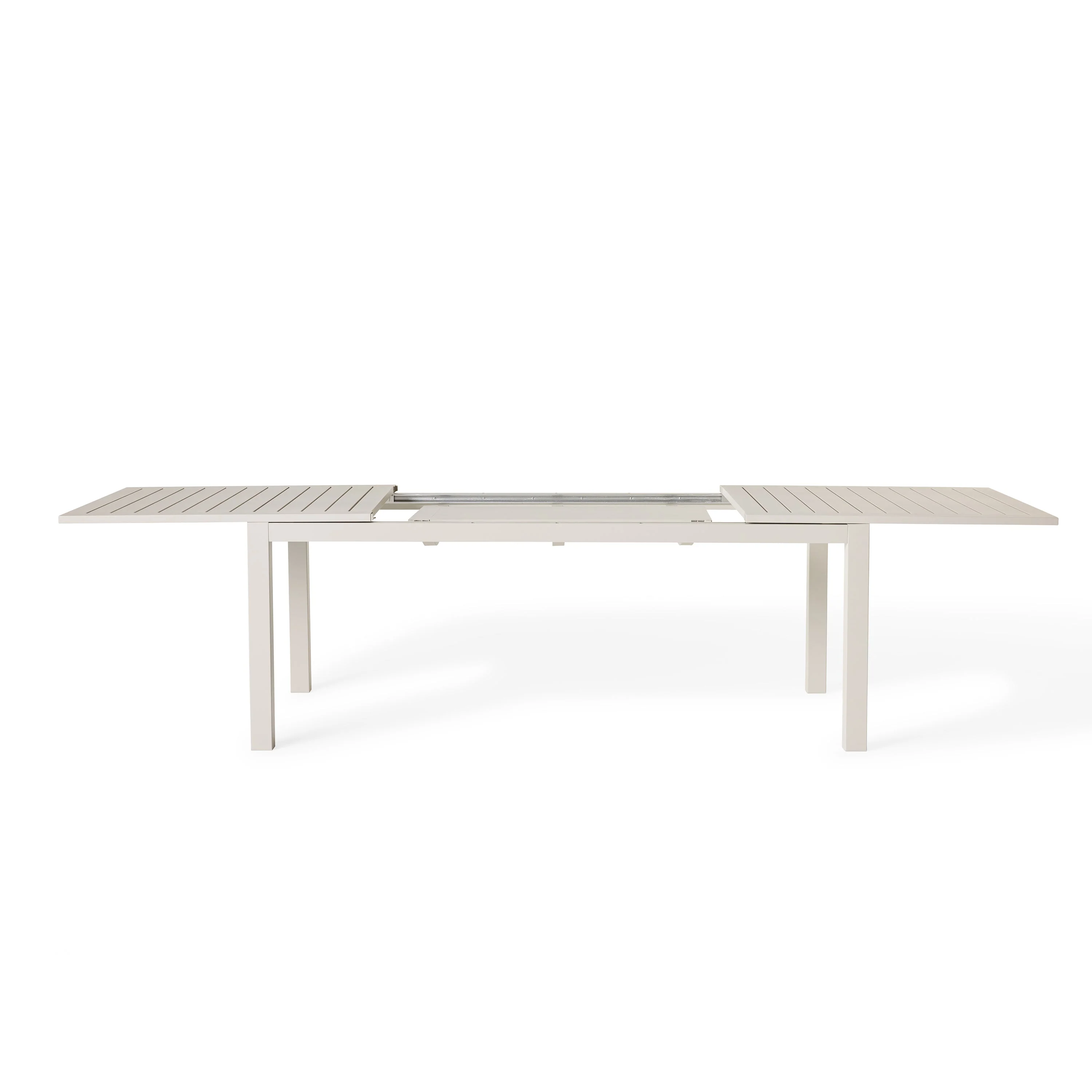 Belvedere 78"-120" Extension Dining Table in Dune Aluminum - Image 12