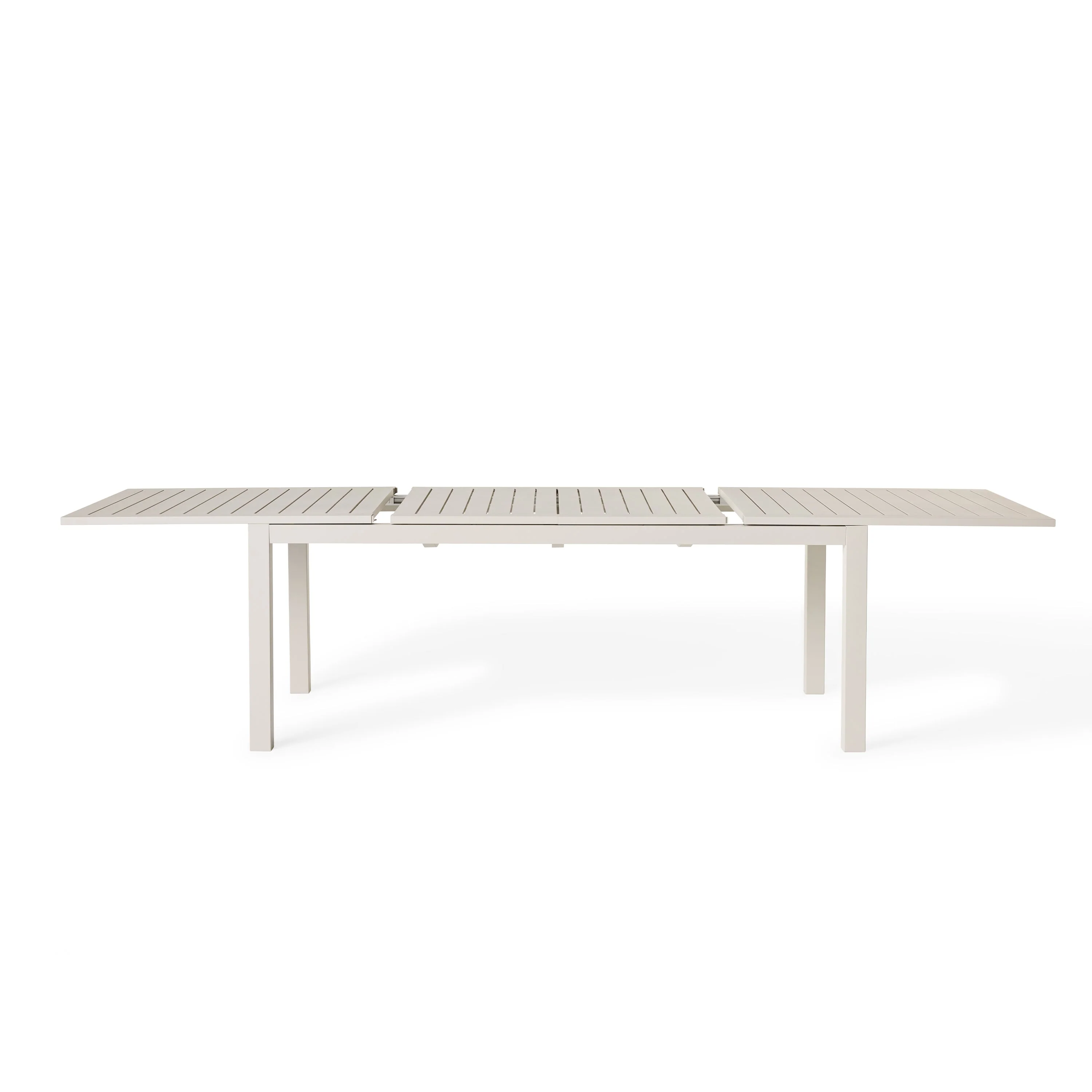 Belvedere 78"-120" Extension Dining Table in Dune Aluminum - Image 13