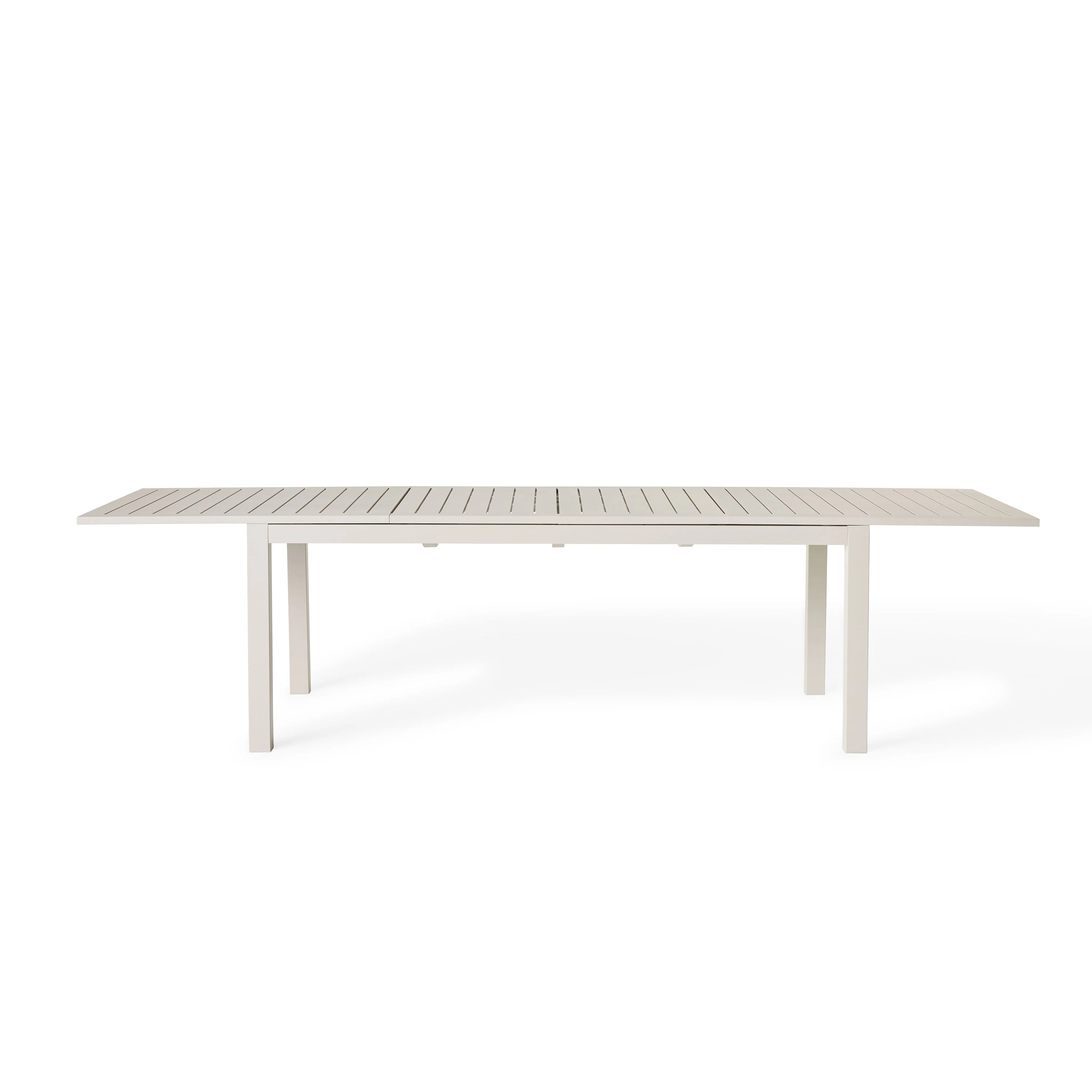 Belvedere 78"-120" Extension Dining Table in Dune Aluminum - Image 14