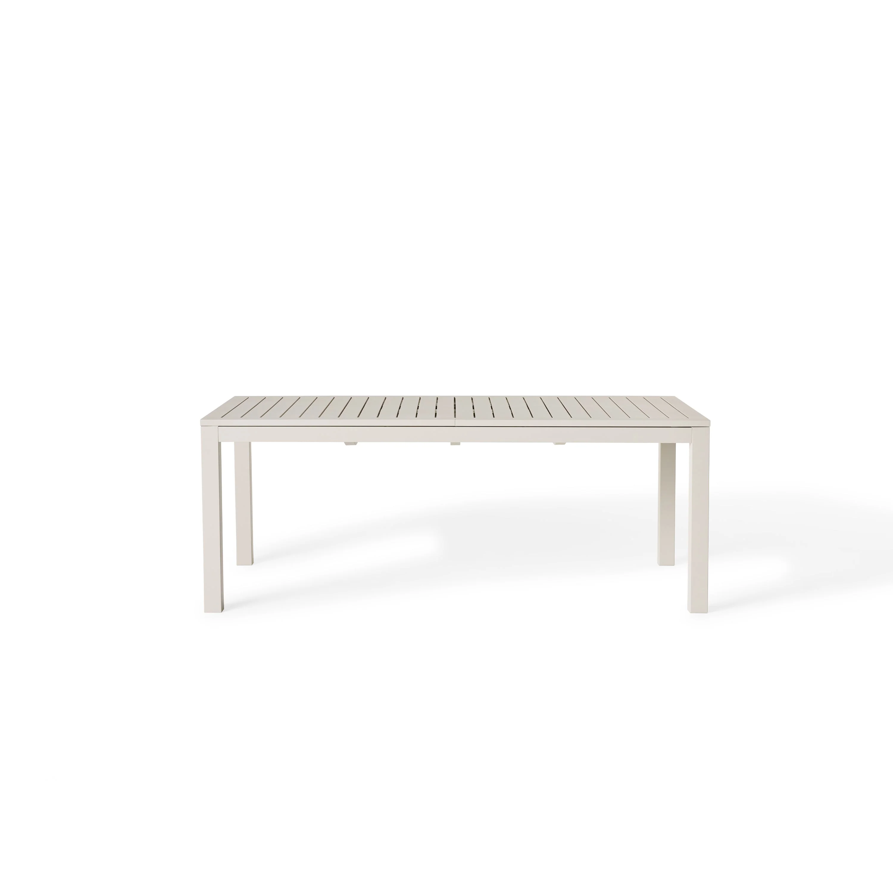 Belvedere 78"-120" Extension Dining Table in Dune Aluminum - Image 3