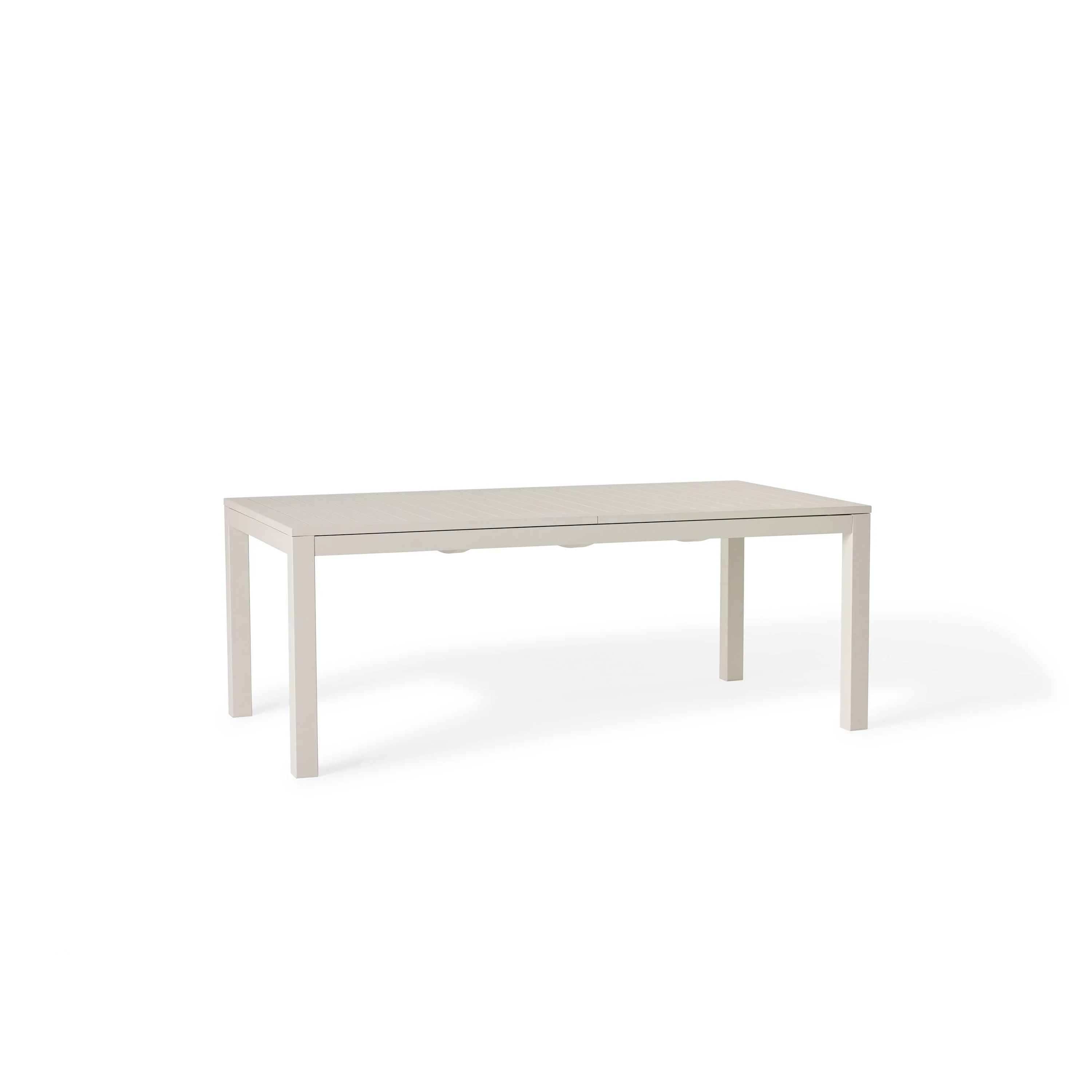 Belvedere 78"-120" Extension Dining Table in Dune Aluminum - Image 4
