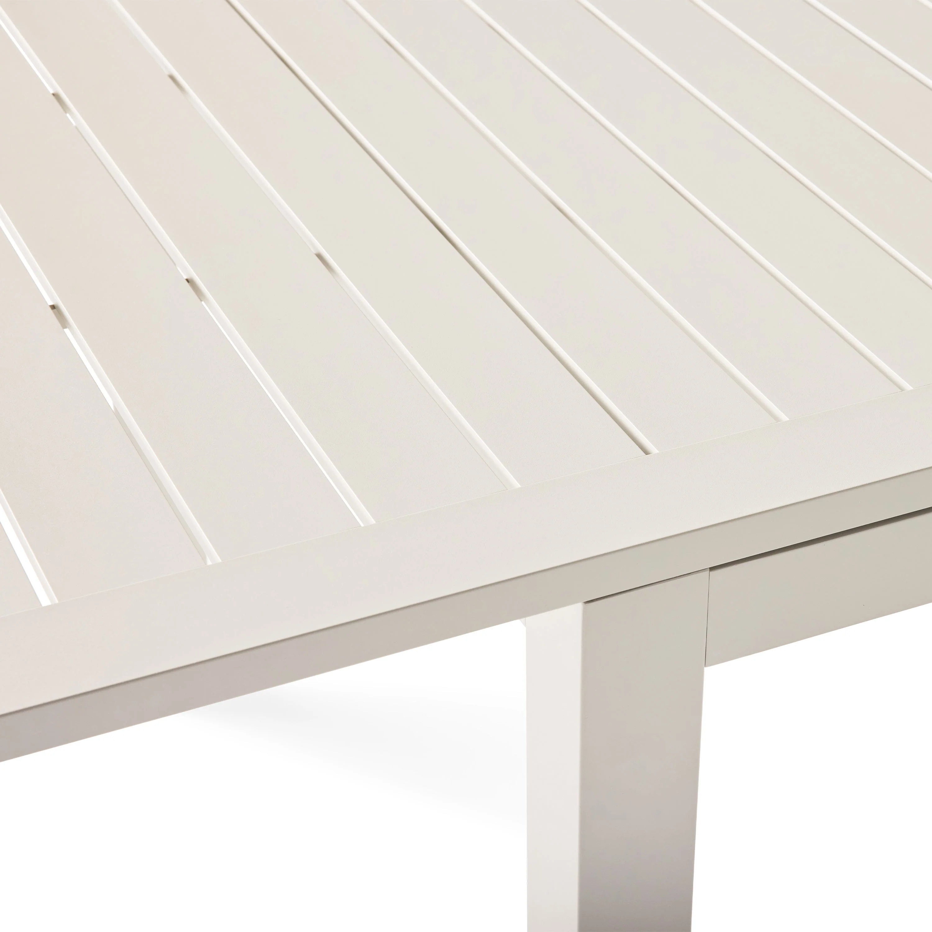 Belvedere 78"-120" Extension Dining Table in Dune Aluminum - Image 5