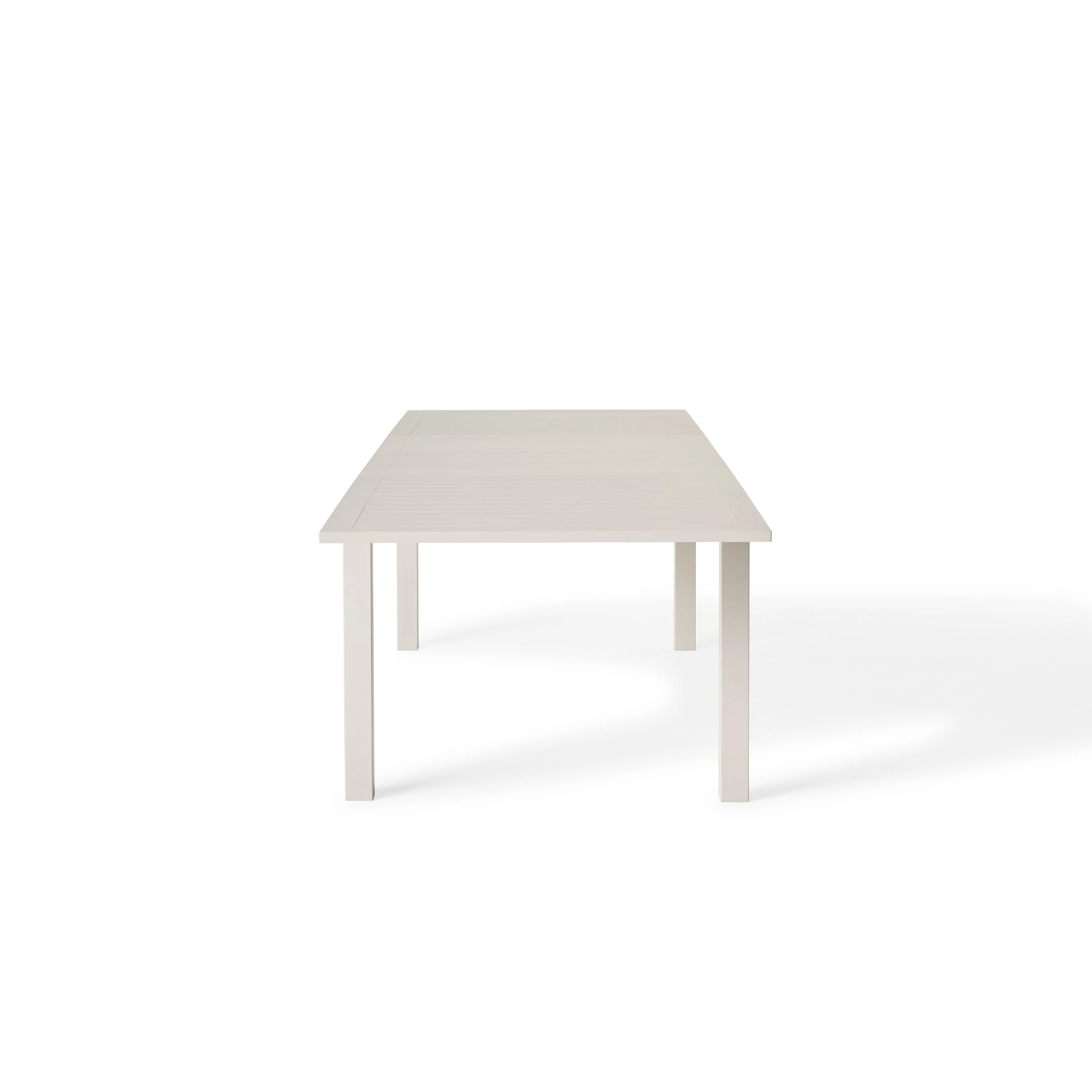 Belvedere 78"-120" Extension Dining Table in Dune Aluminum - Image 8