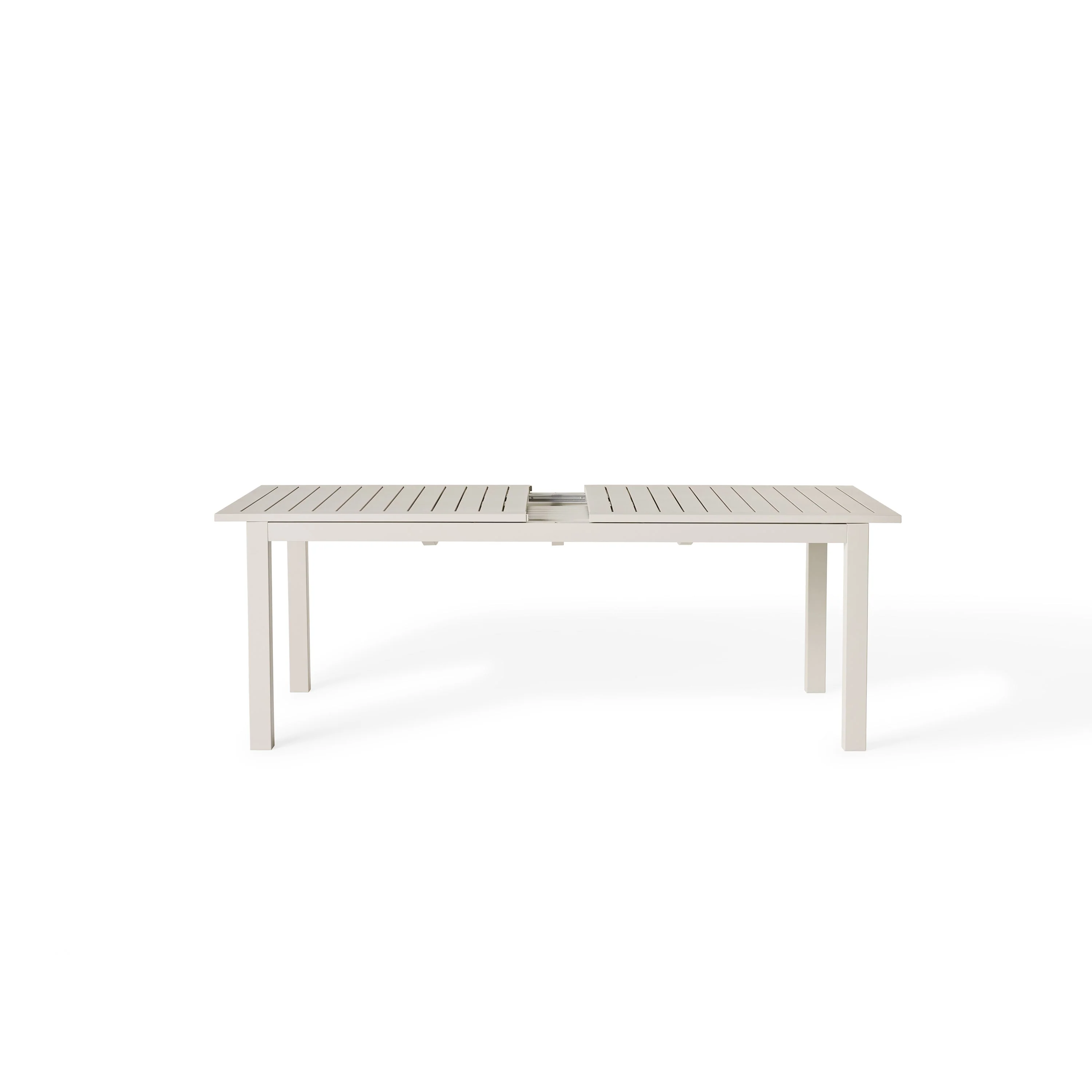 Belvedere 78"-120" Extension Dining Table in Dune Aluminum - Image 9