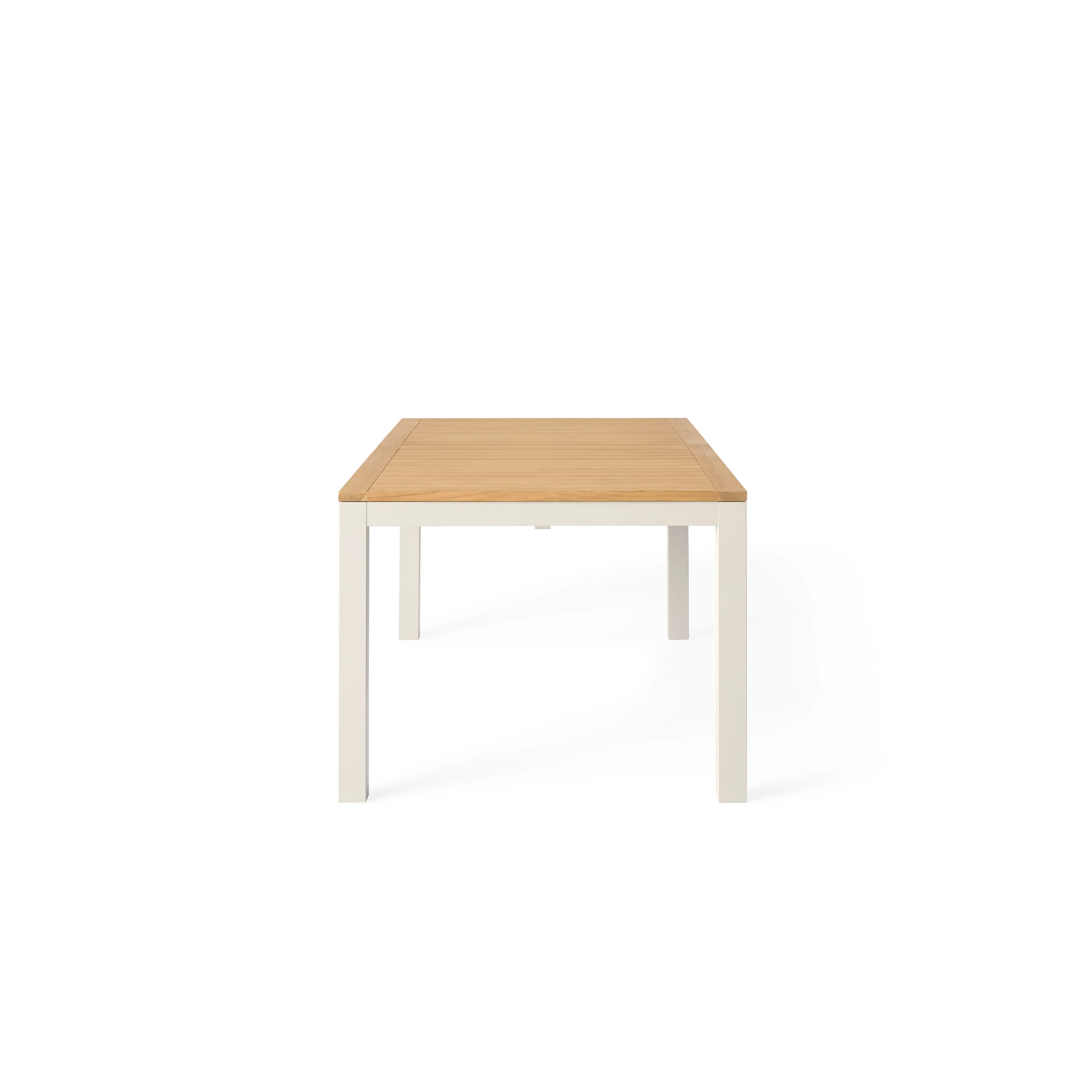 Belvedere 78"-120" Extension Dining Table in Teak and Dune Aluminum - Image 5