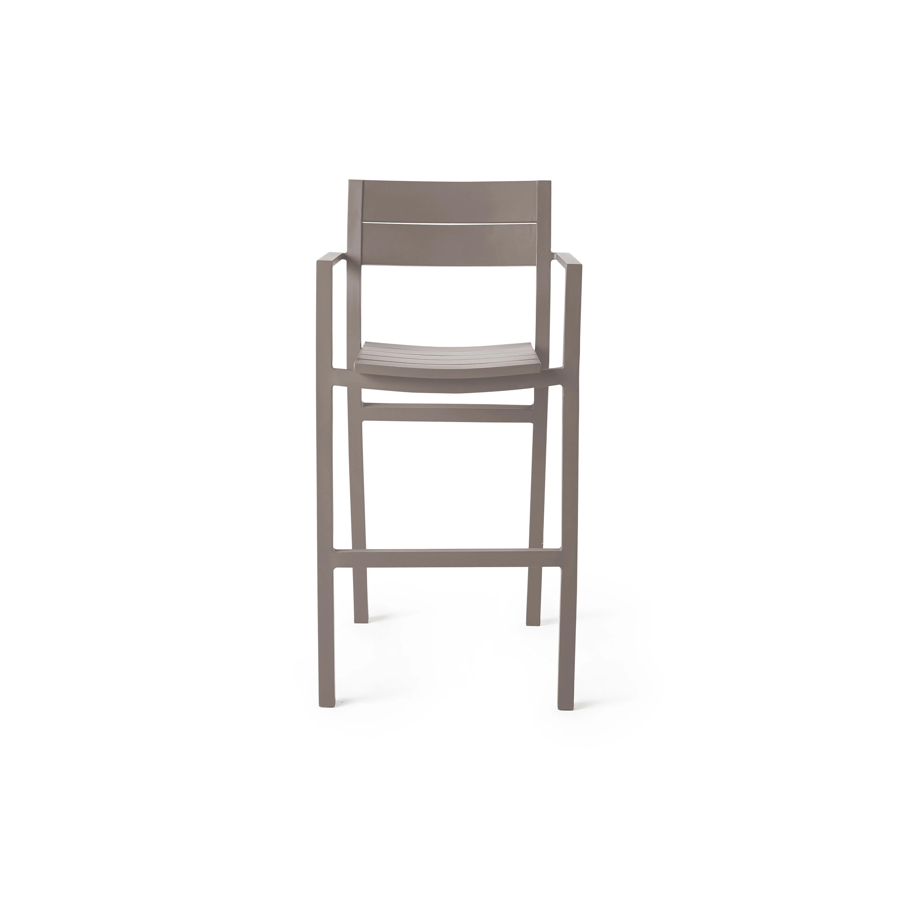Belvedere Bar Chair in Quartz Grey Aluminum - Image 2