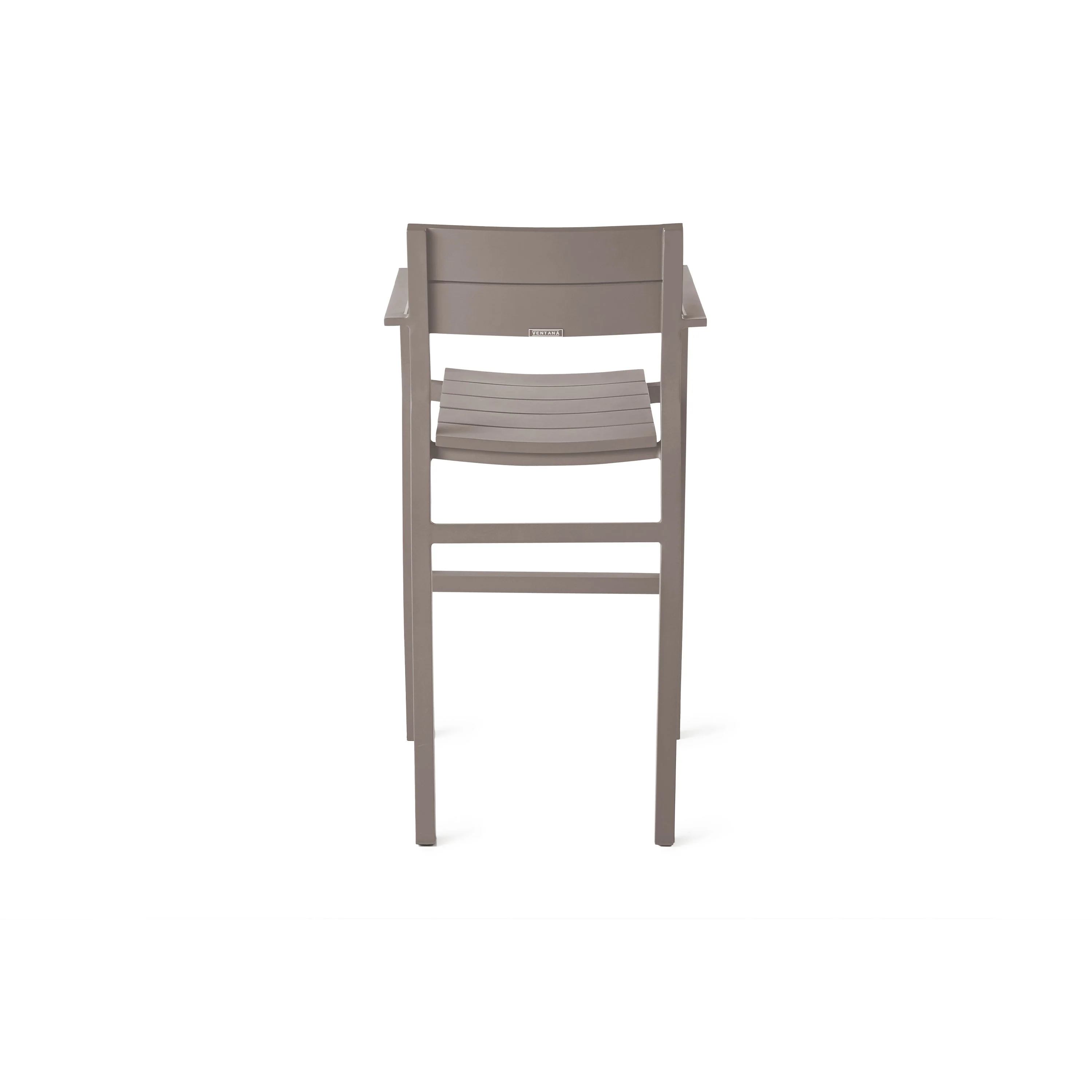 Belvedere Bar Chair in Quartz Grey Aluminum - Image 3