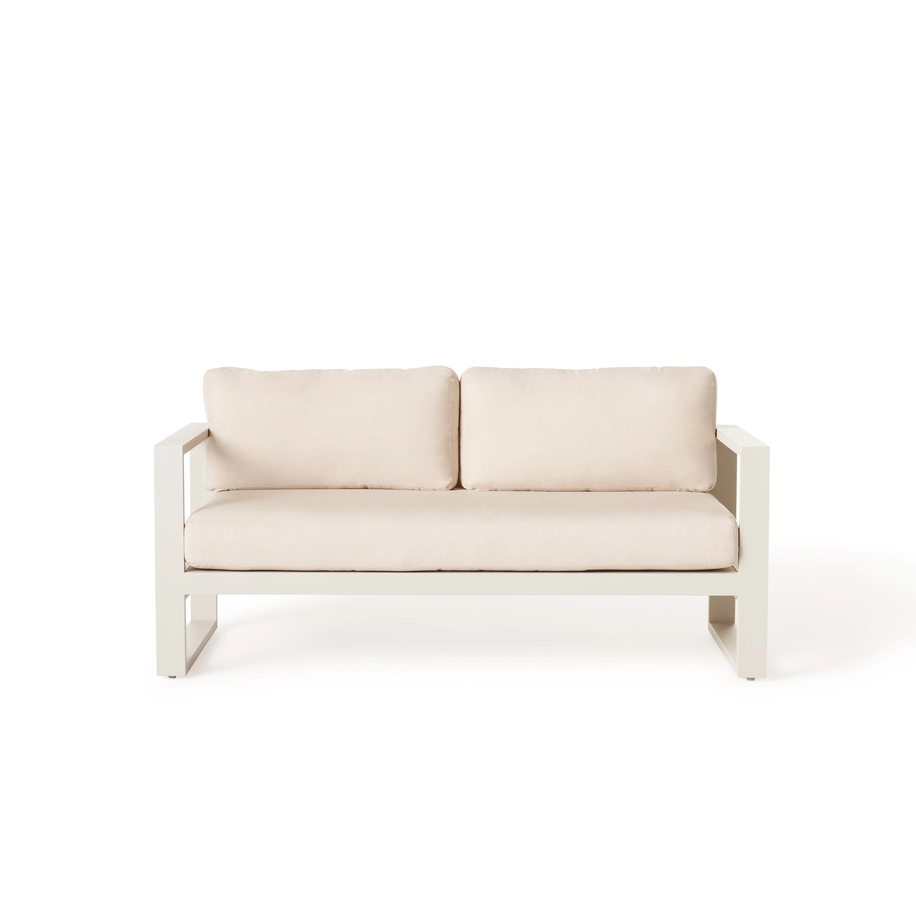 Belvedere Loveseat in Dune Aluminum - Image 2
