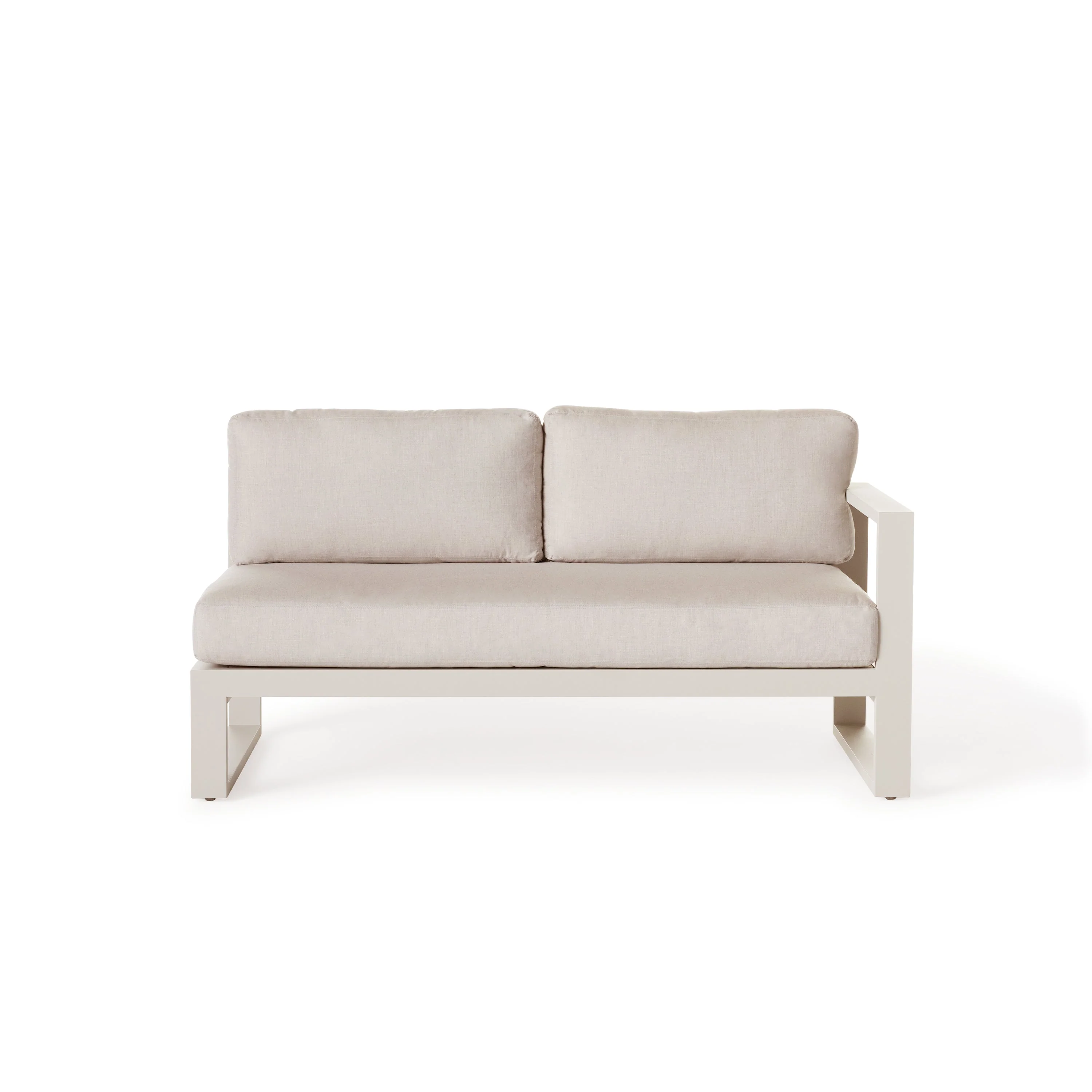 Belvedere Sectional Left Arm in Dune Aluminum - Image 2