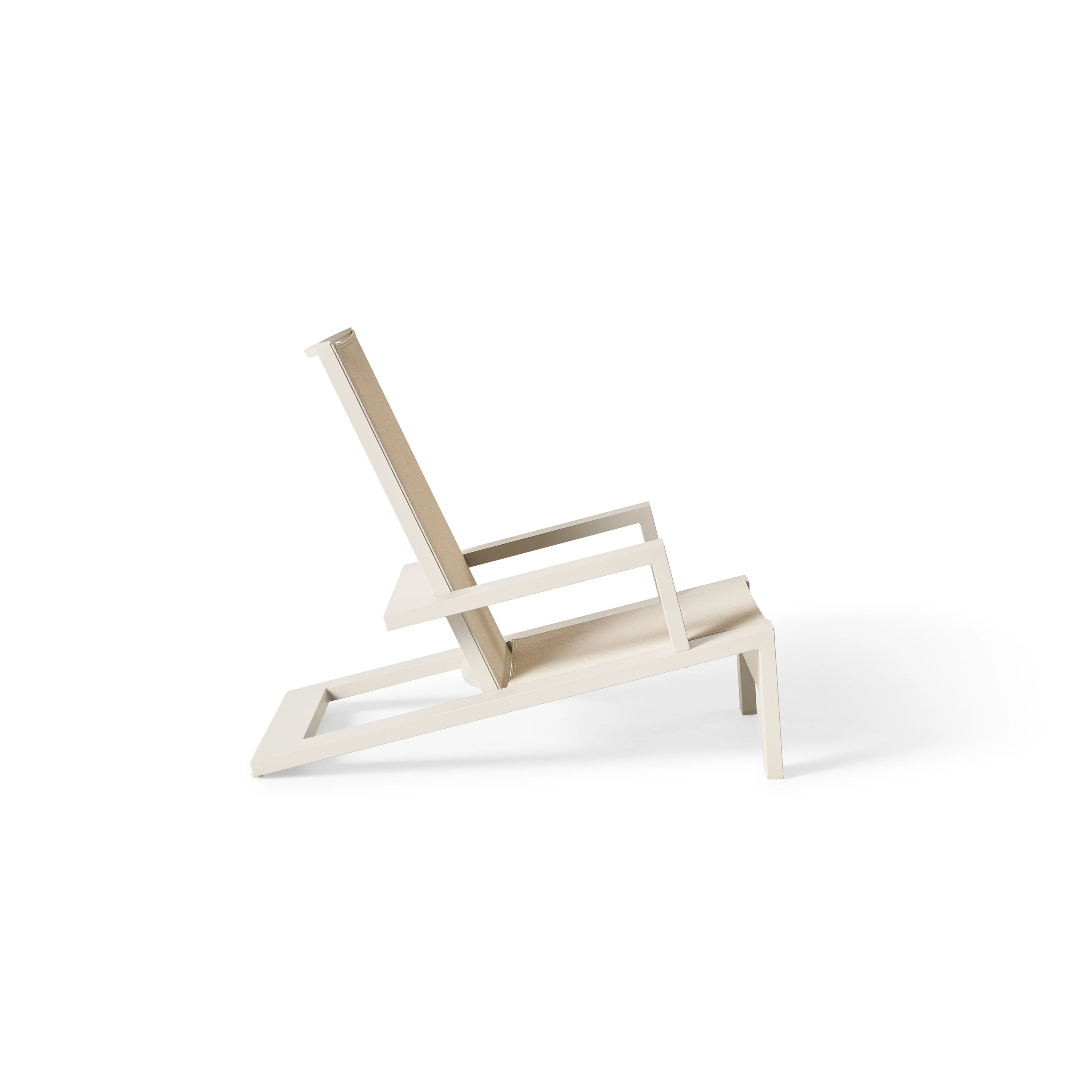 Breeze Adirondack Chair in Dune Aluminum & Beige Mesh - Image 3