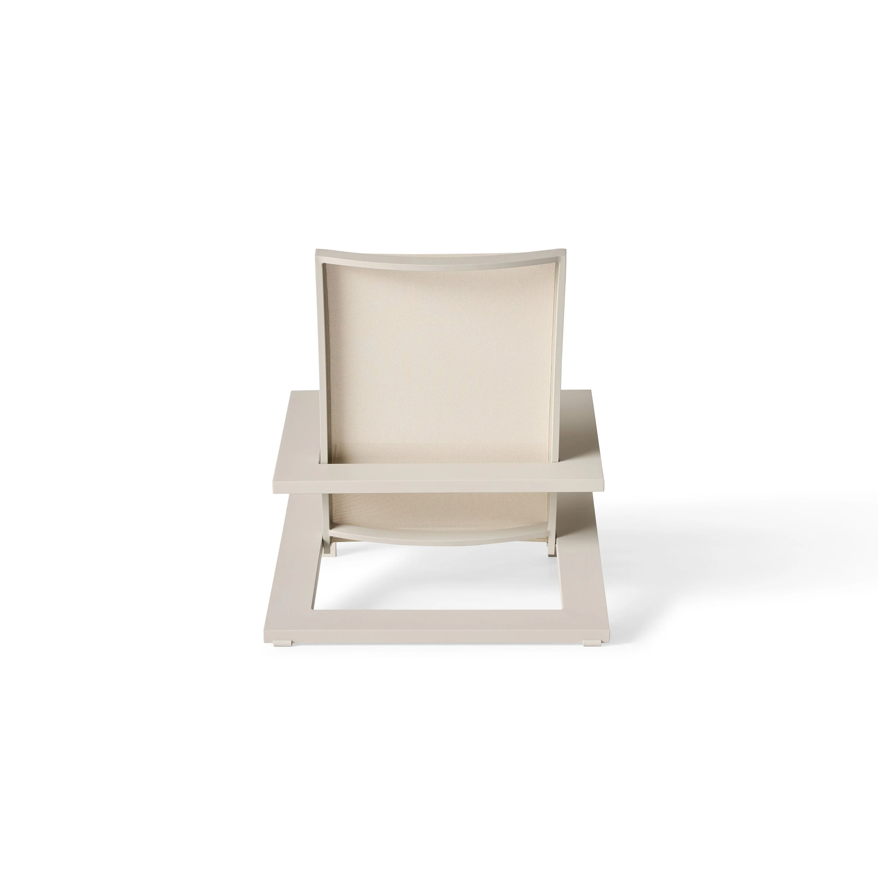 Breeze Adirondack Chair in Dune Aluminum & Beige Mesh - Image 4