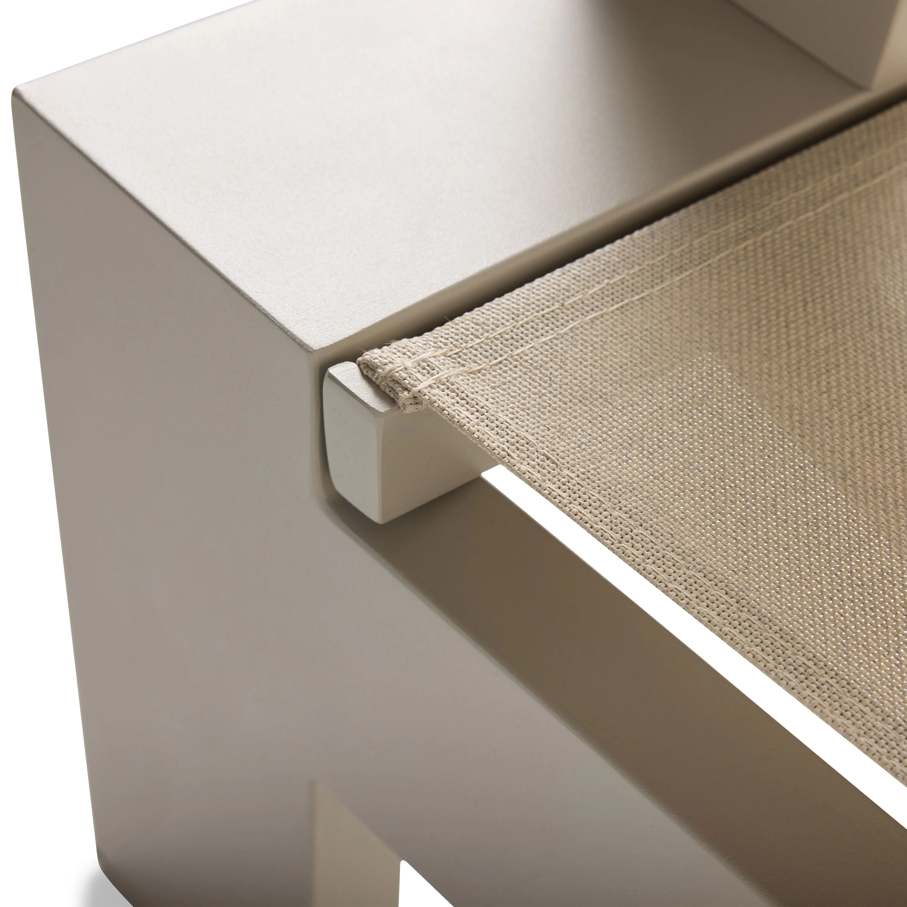 Breeze Adirondack Chair in Dune Aluminum & Beige Mesh - Image 8