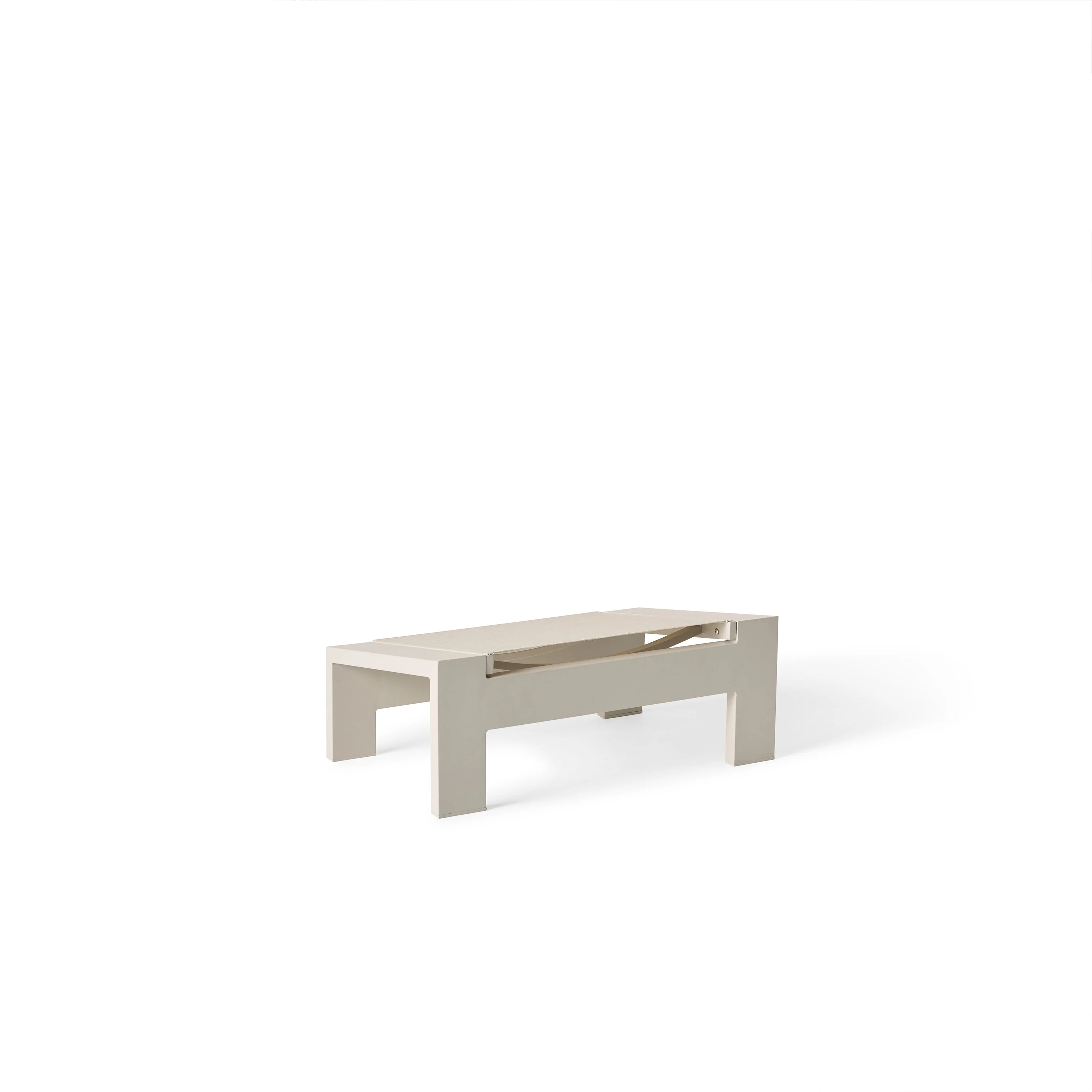 Breeze Adirondack Ottoman in Dune Aluminum & Beige Mesh - Image 3