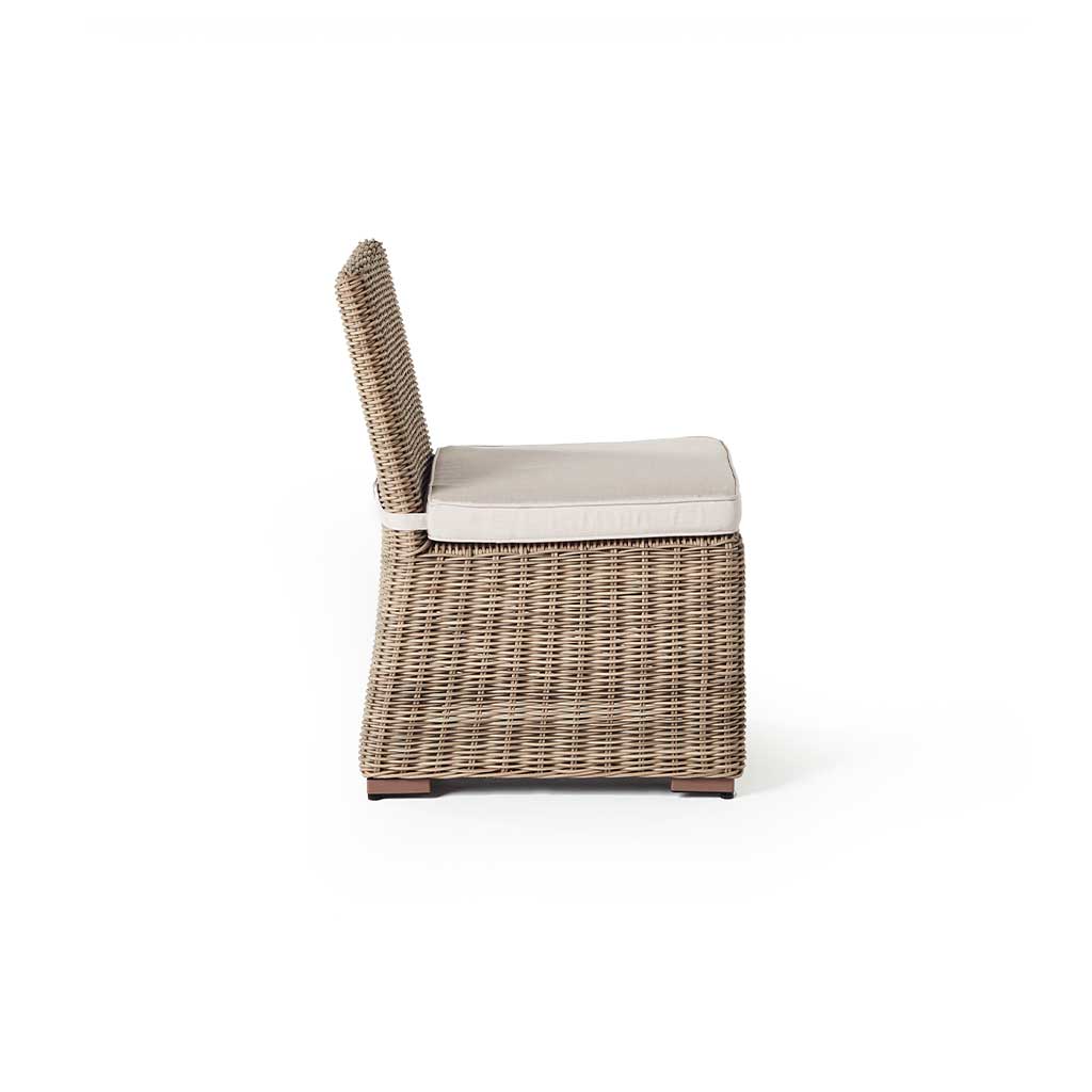 Carmel Dining Side Chair in Natural All-Weather Wicker - Image 3