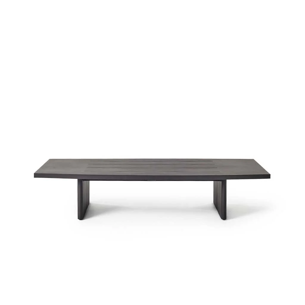 Cavallo 66" Coffee Table in Charcoal Aluminum