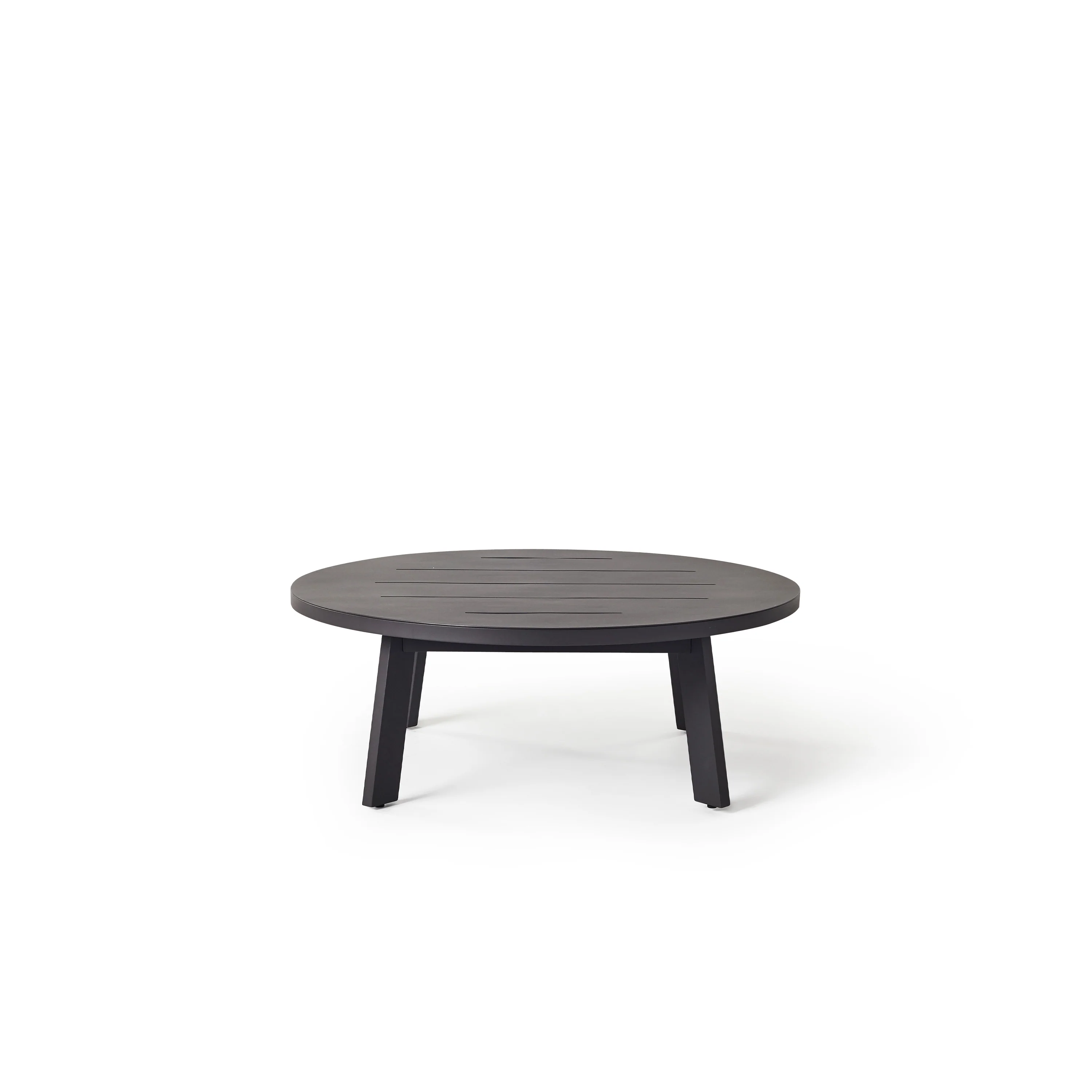 Cavallo 43" Round Coffee Table in Charcoal Aluminum