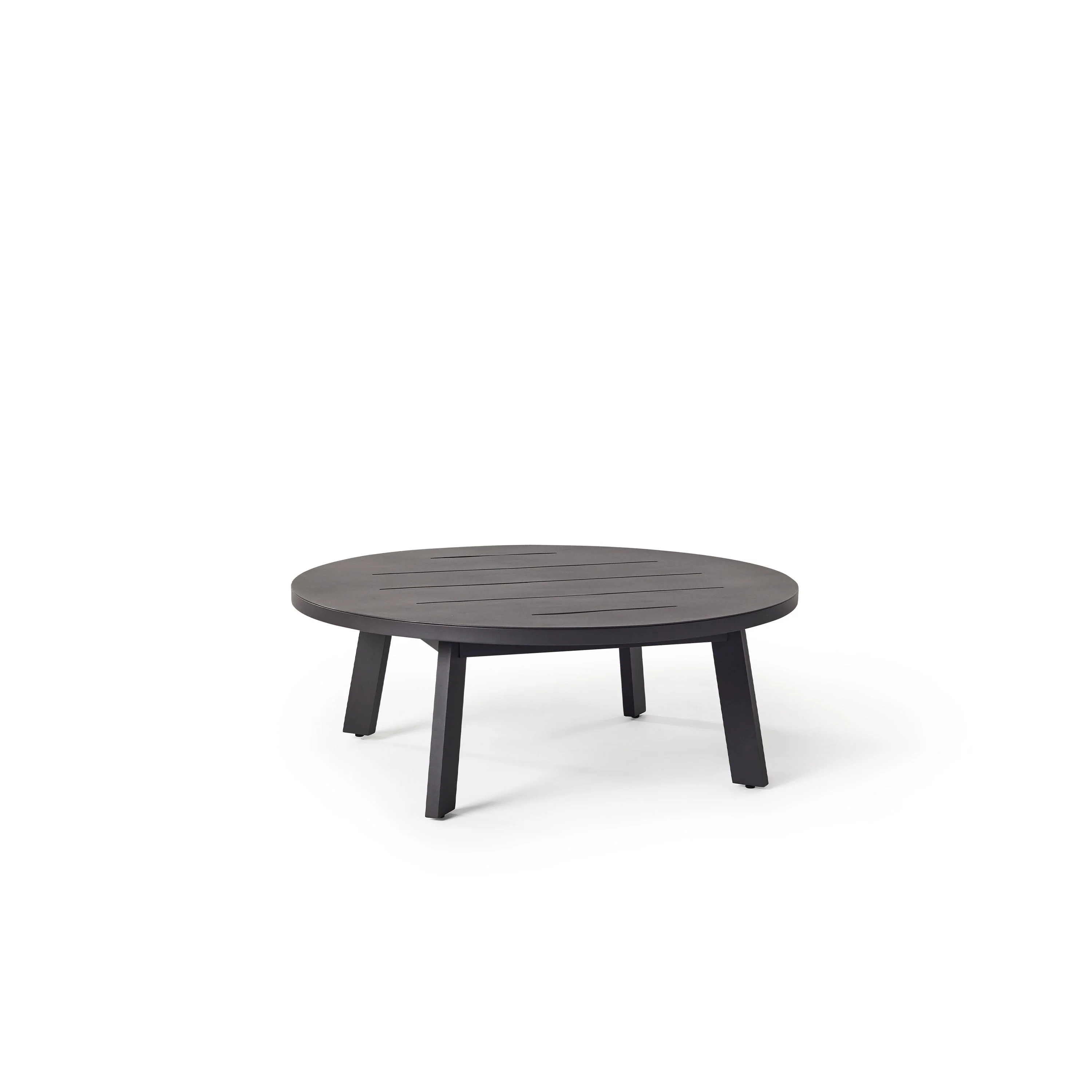 Cavallo 43" Round Coffee Table in Charcoal Aluminum - Image 2