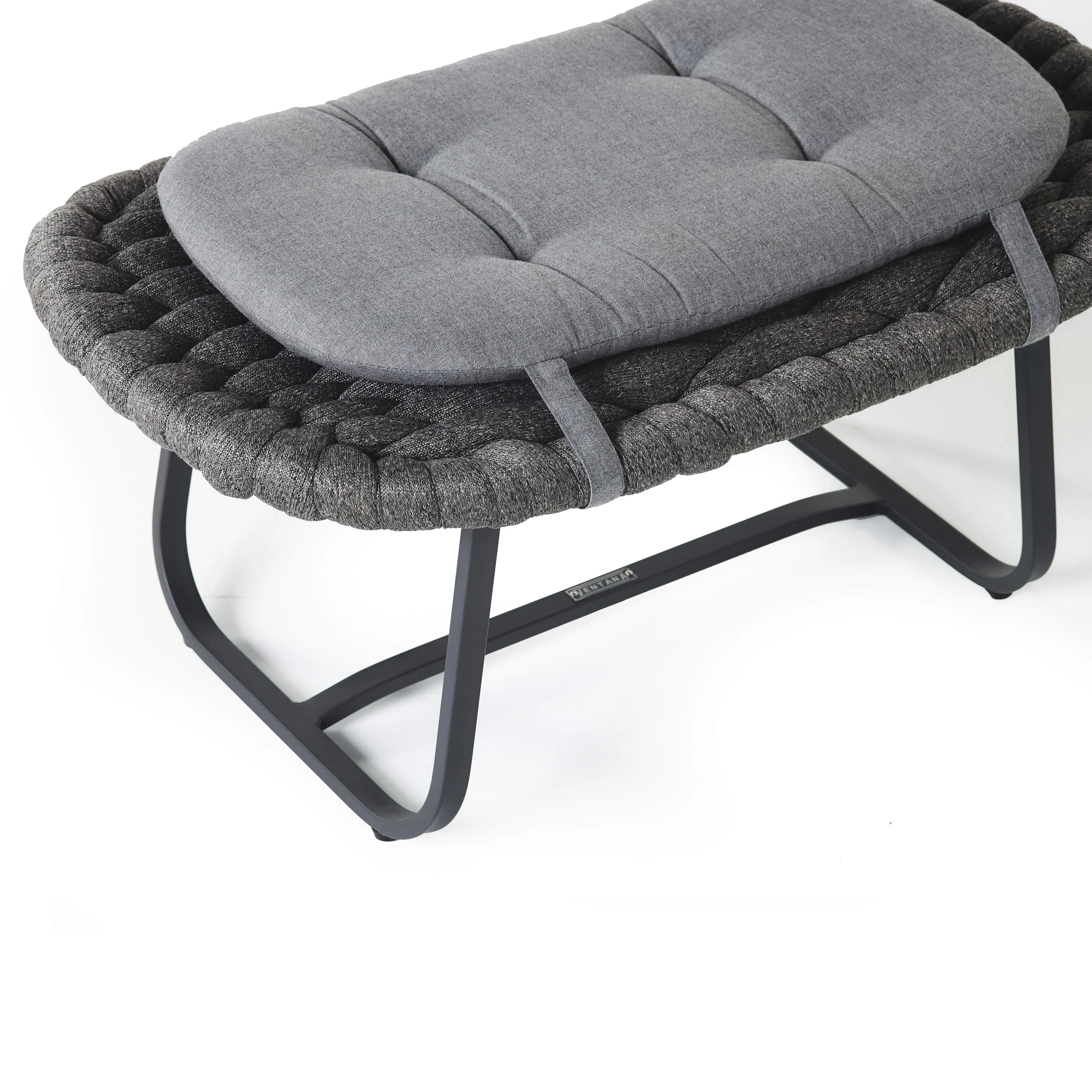 Cloud Ottoman in Charcoal - Image 3