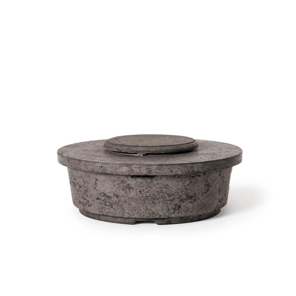 Contempo and Indio Round Fire Table Lid in Dark Basalt - Image 3