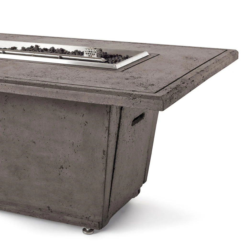 Indio Rectangular Fire Table in Dark Basalt - Image 4