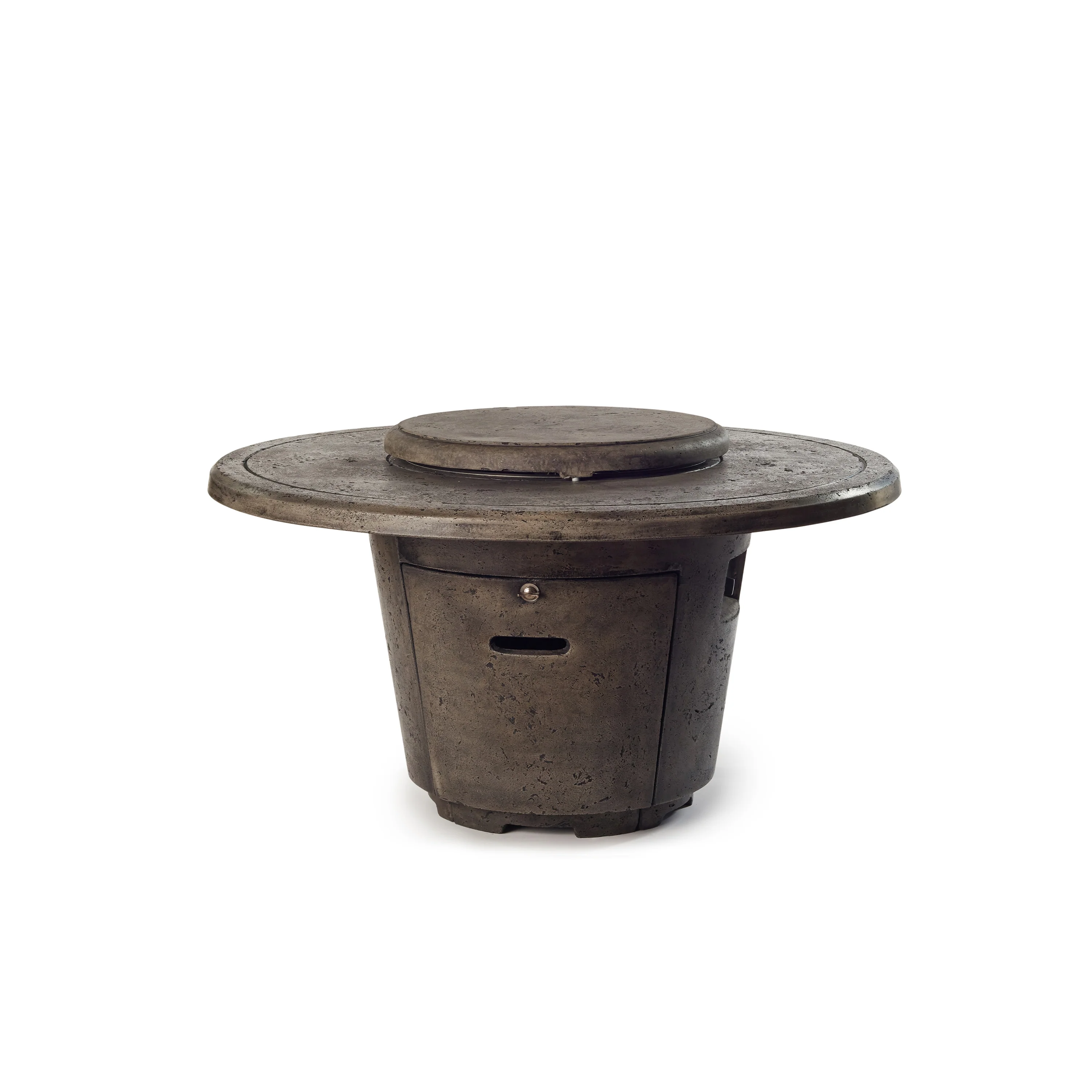 Indio Round Fire Table in Dark Basalt - Image 3