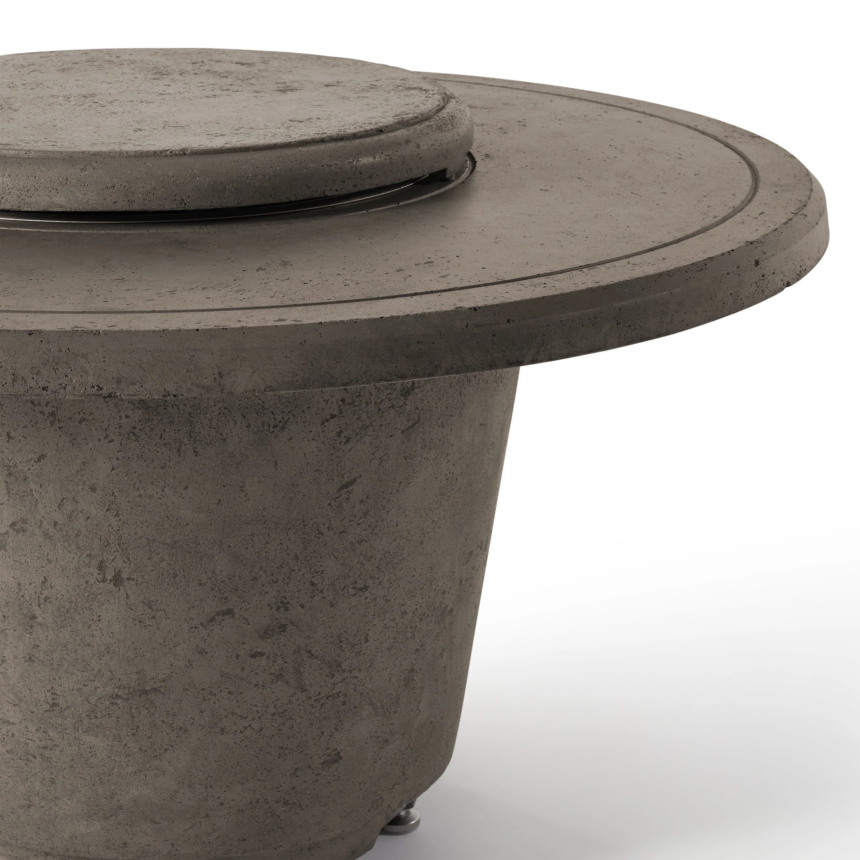 Indio Round Fire Table in Light Basalt - Image 4