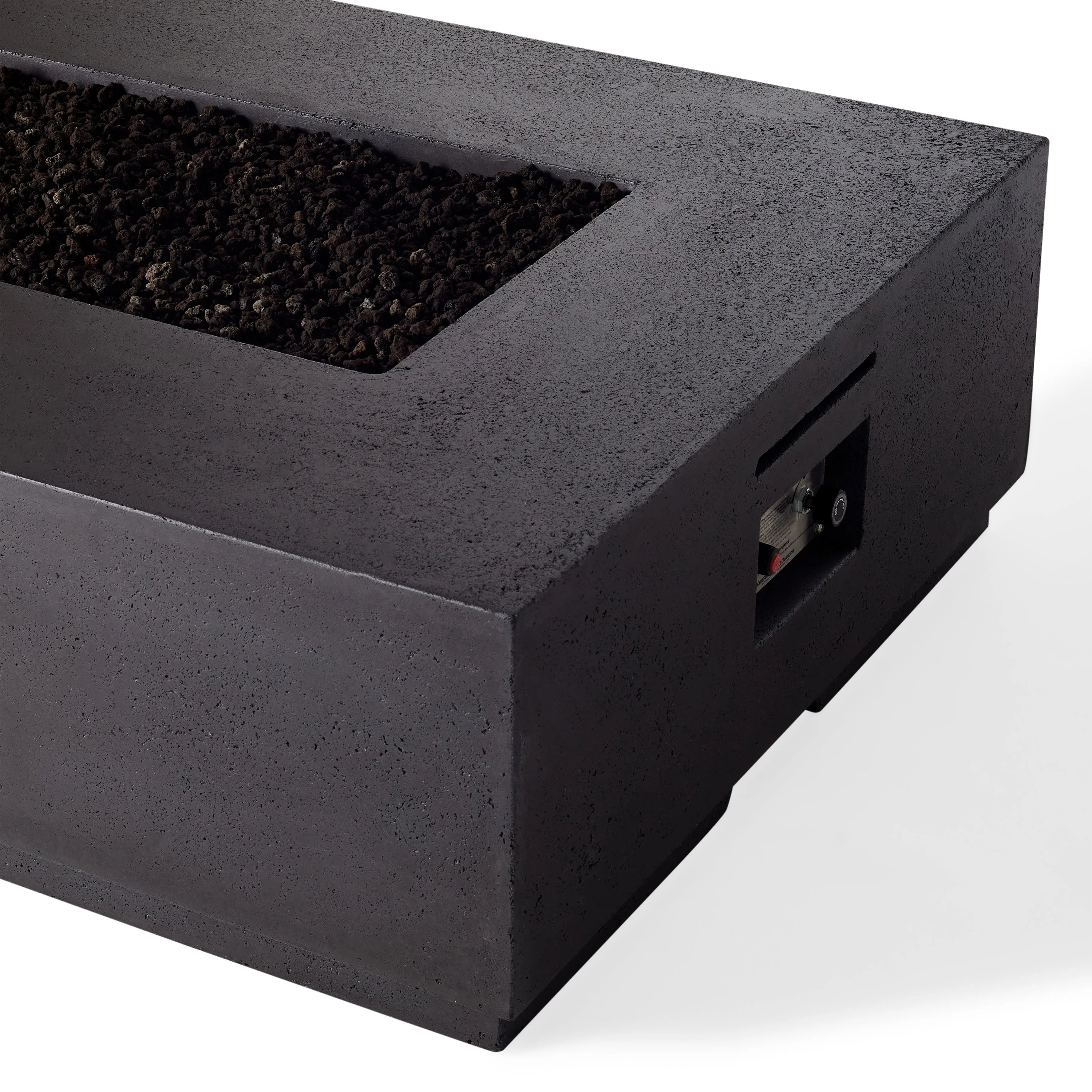 Legend 60" Rectangular Fire Table in Black Lava (Propane) - Image 8