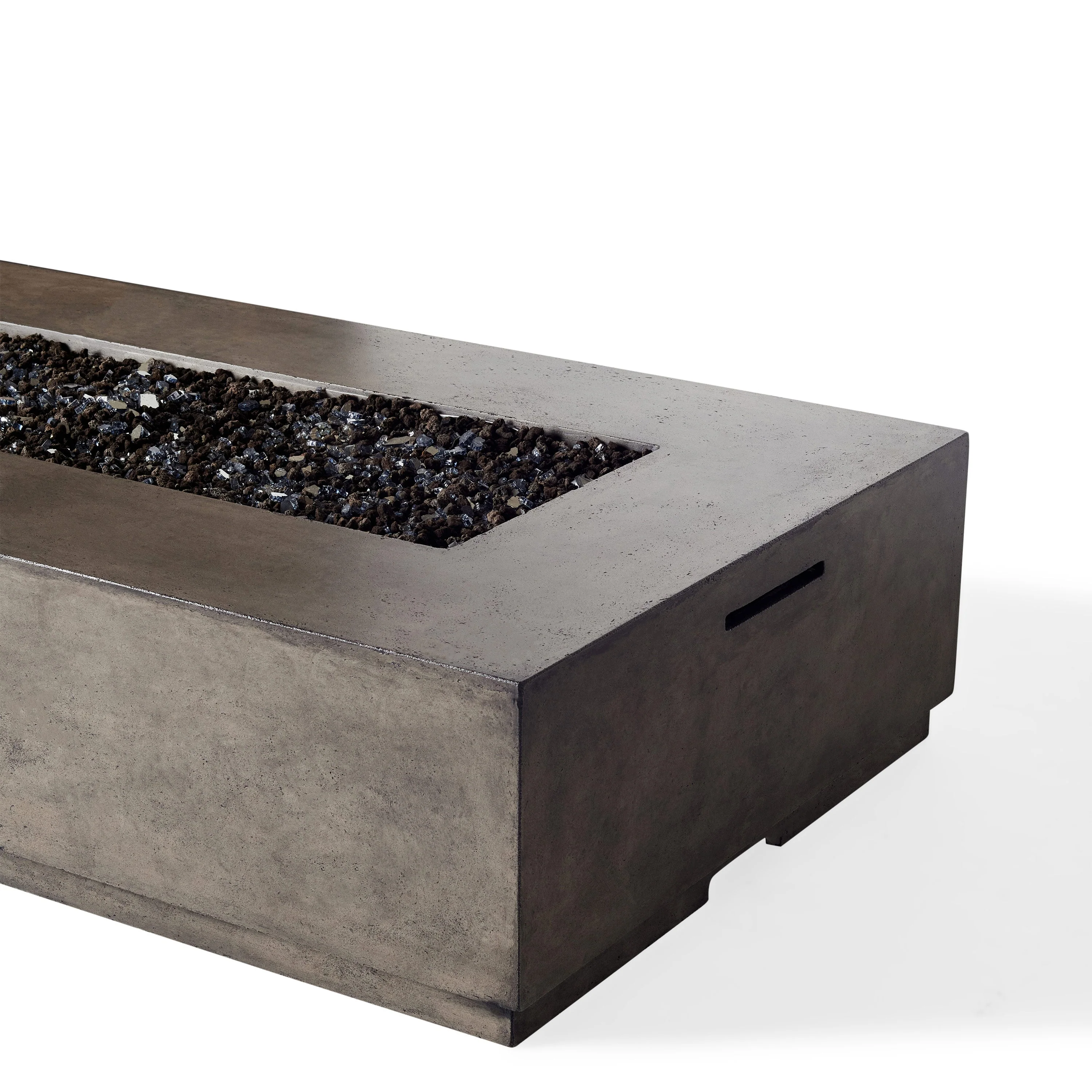 Legend 72" Rectangular Fire Table in Dark Basalt (Propane) - Image 8