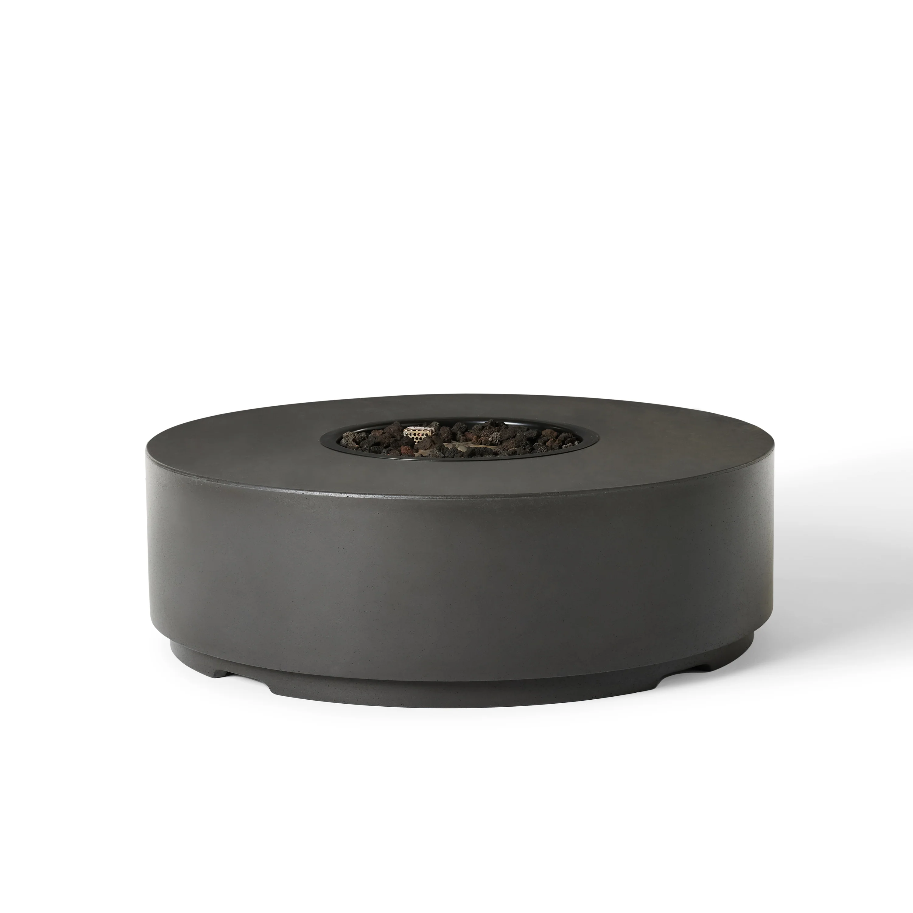 Legend Round Fire Table in Black Lava (Natural Gas)
