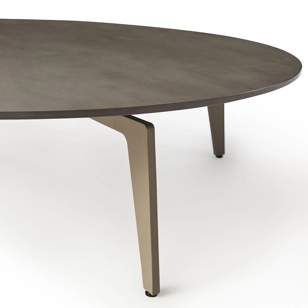 Luna Coffee Table in Quartz Grey with Ceramic Sandstone Top - Image 2