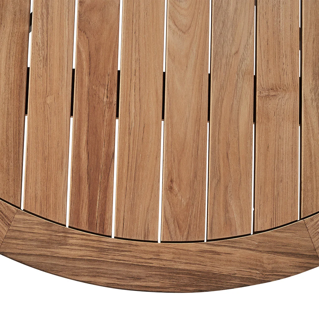 Luna Coffee Table in Quartz Grey with Teak Top - Image 4