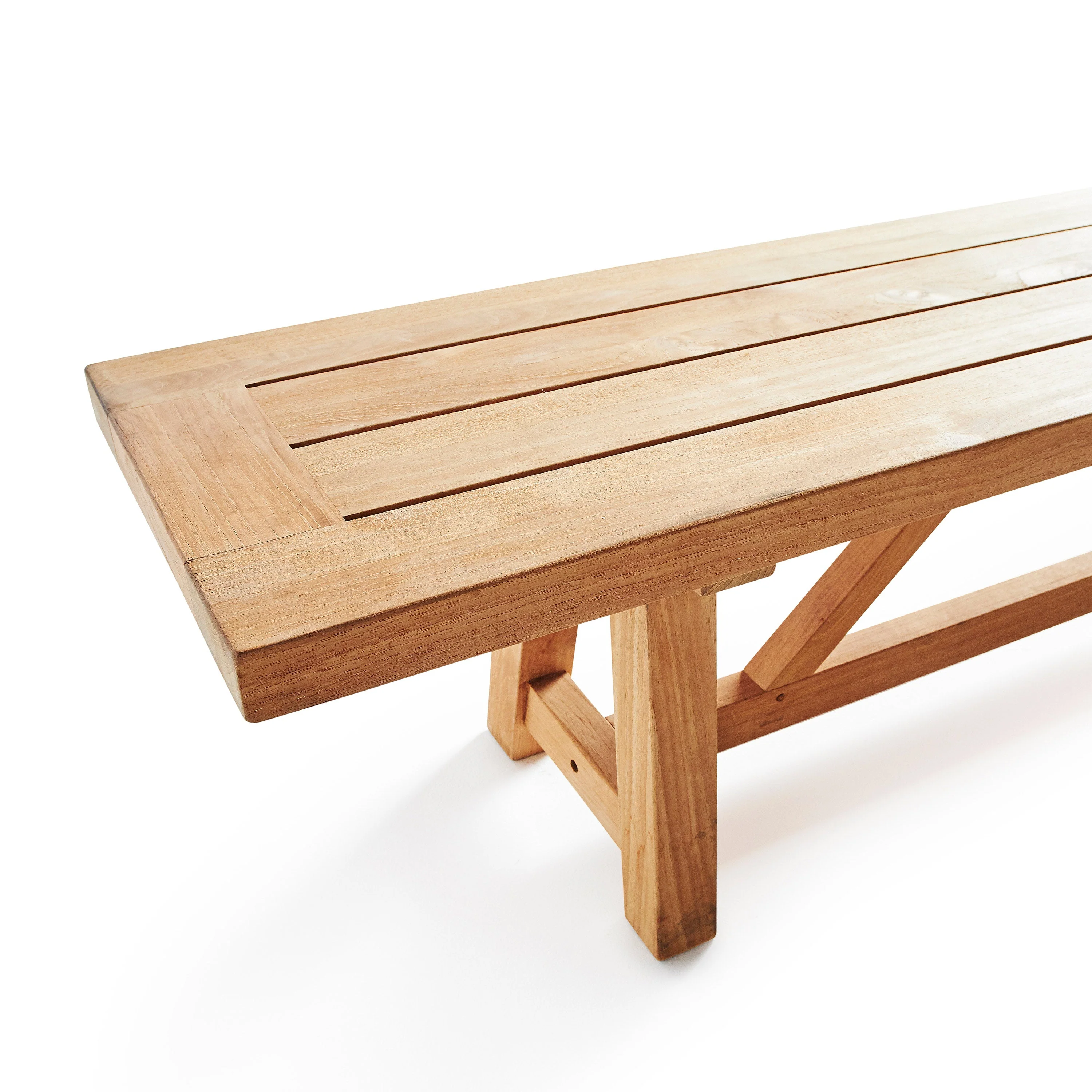 Madera 118" Vintage Teak Bench - Image 3