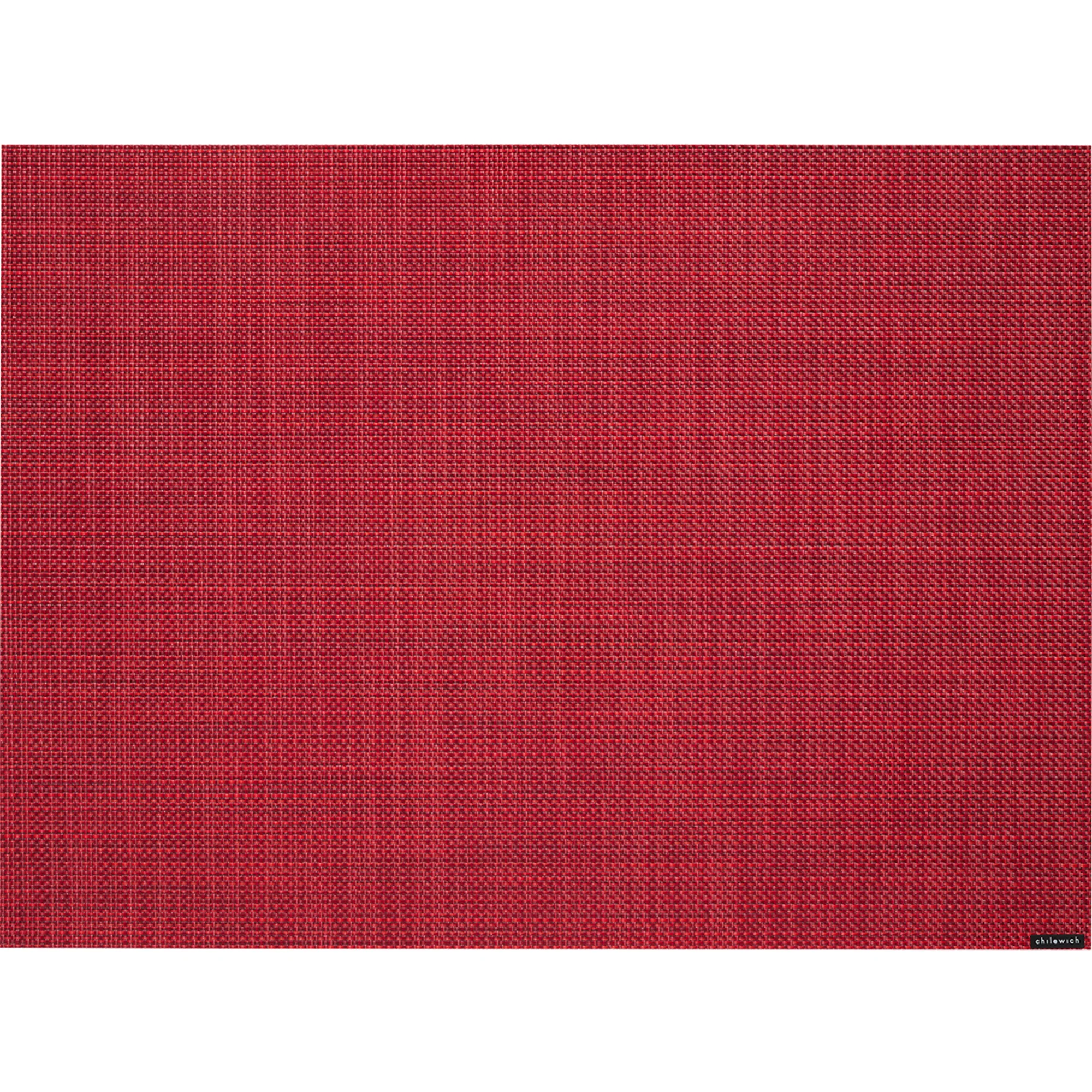 Mini Basketweave Rectangular Placemat in Scarlet - Image 2