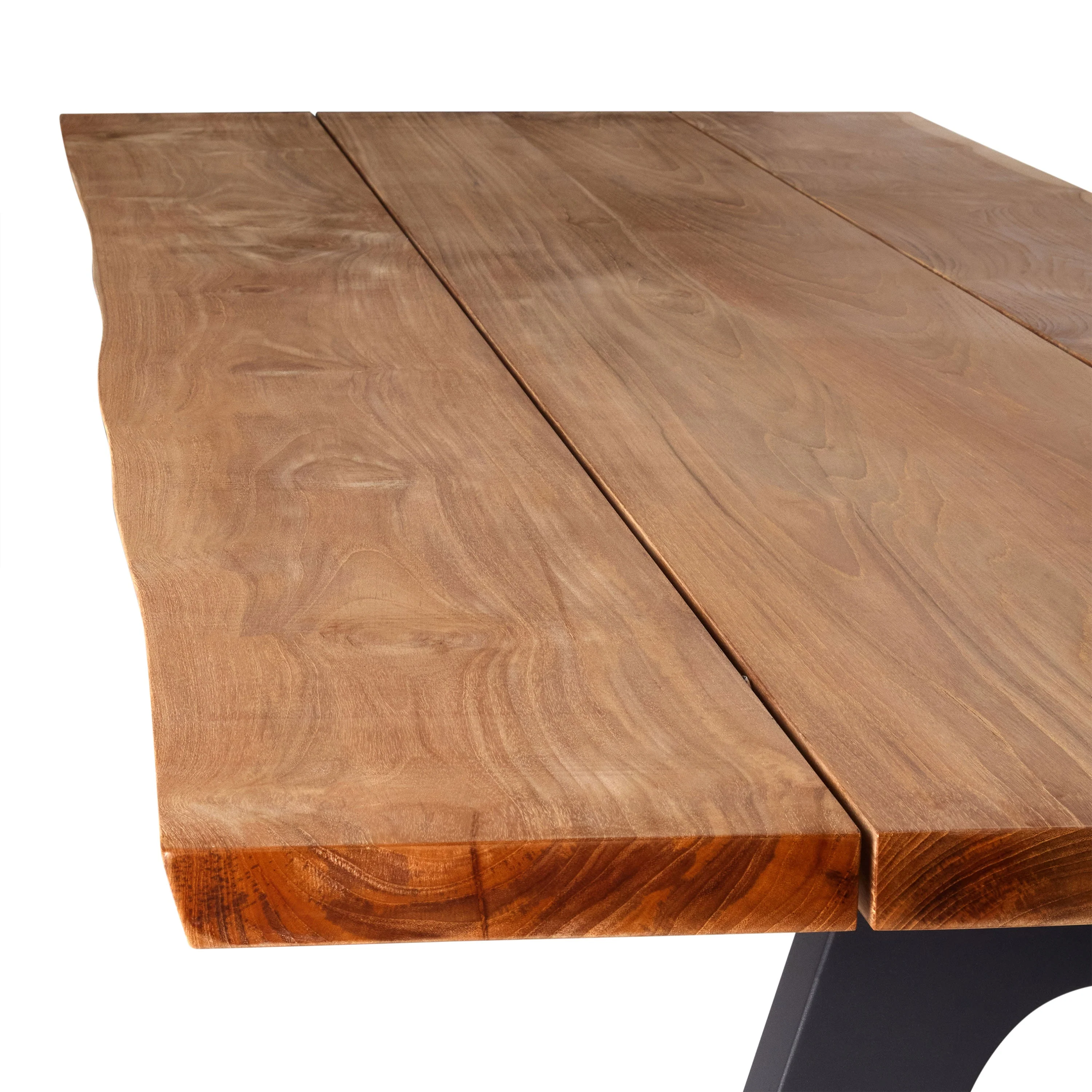 Montara 110" Live Edge Teak Dining Table - Image 4