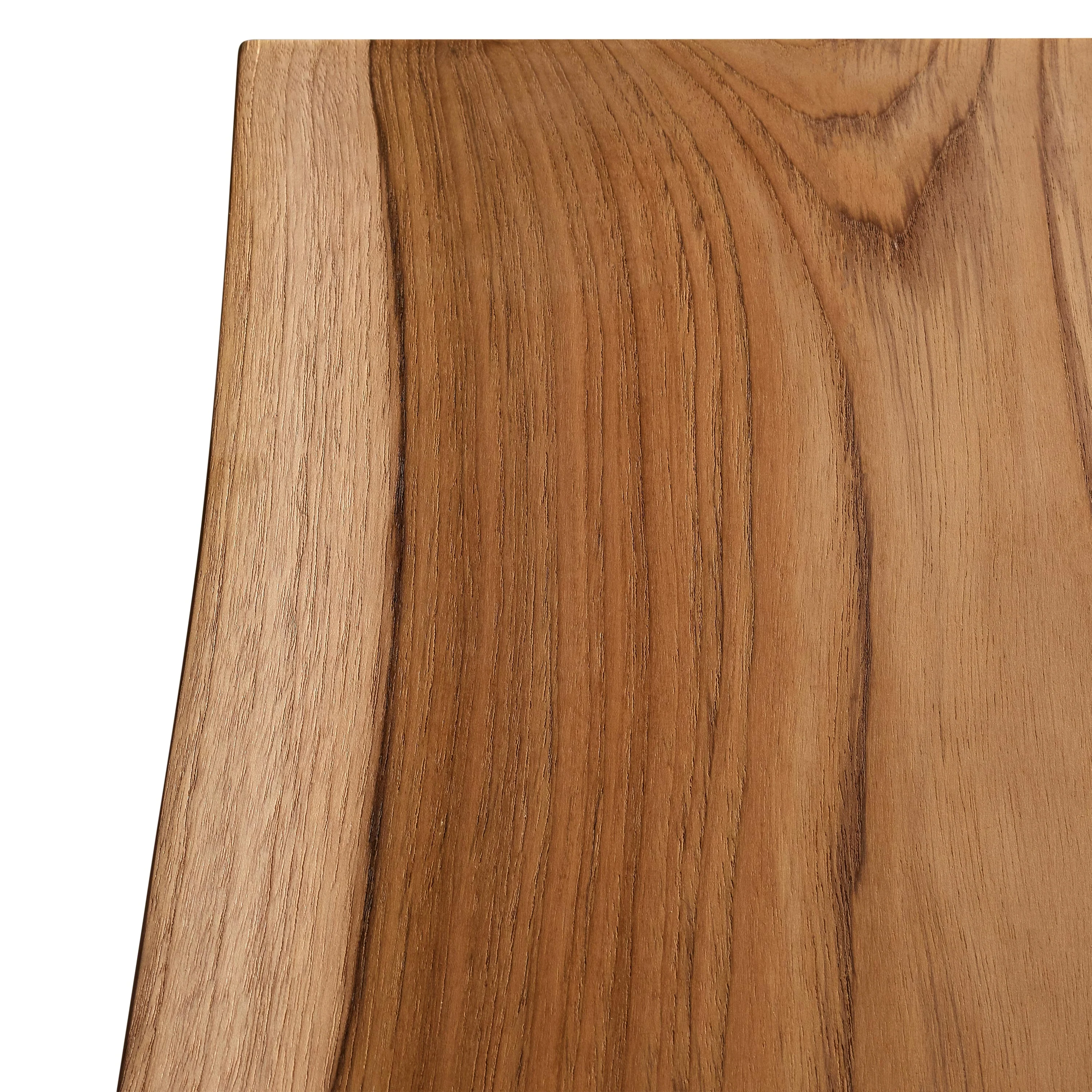 Montara 110" Live Edge Teak Dining Table - Image 9