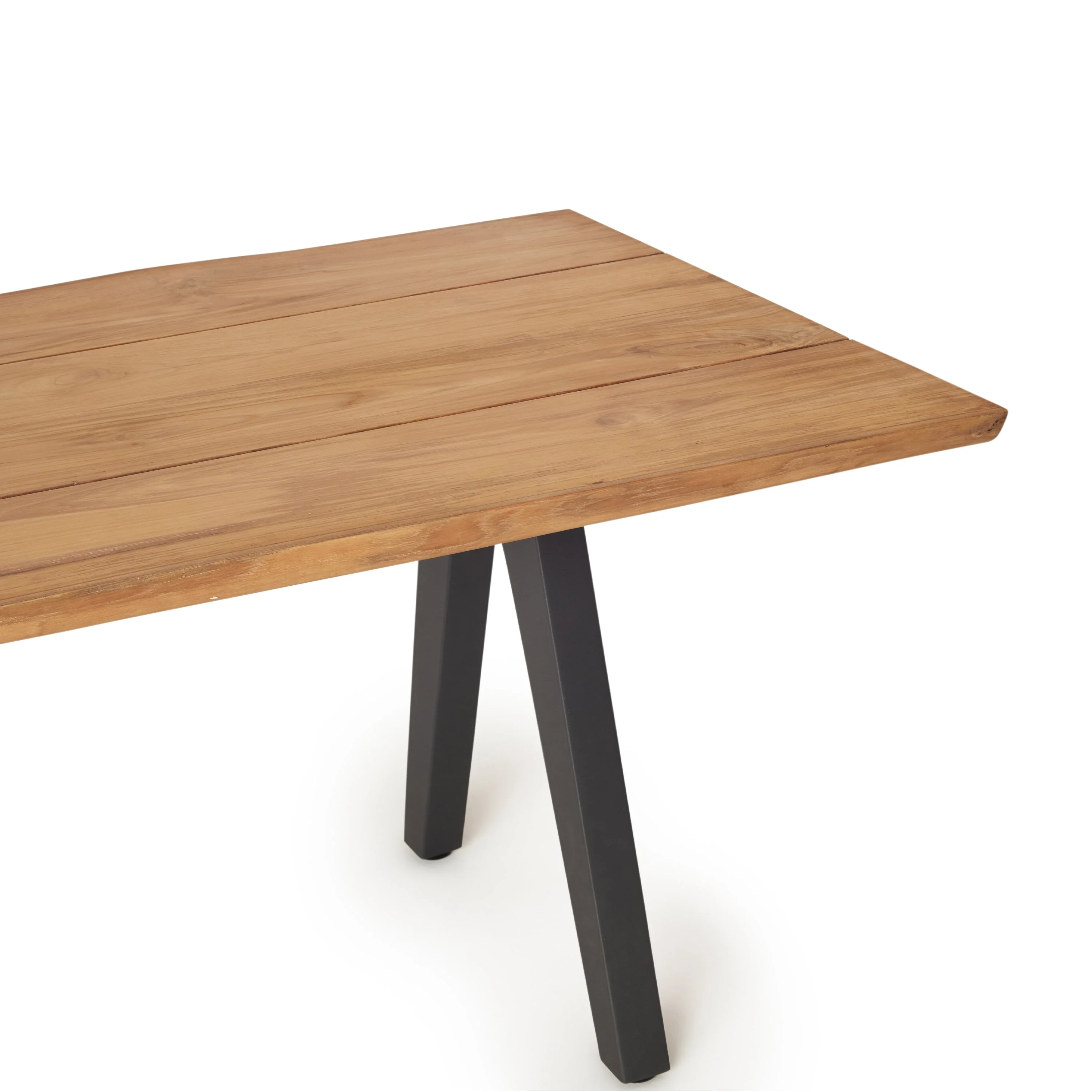 Montara 94" Live Edge Teak Dining Table - Image 4